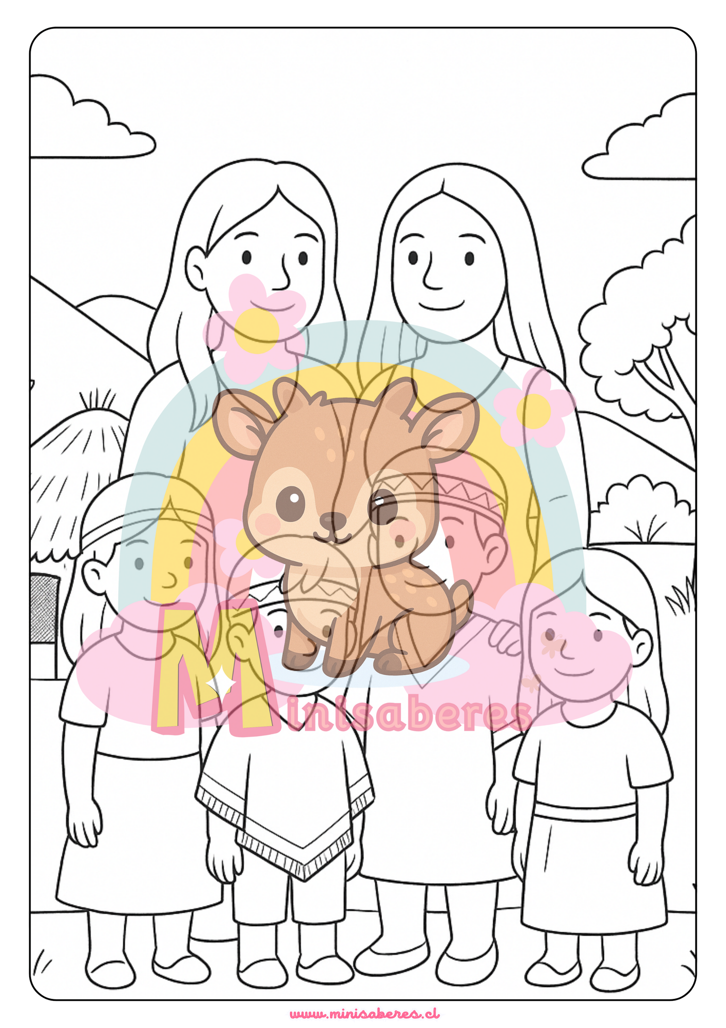Libro para colorear - Pueblo Mapuche
