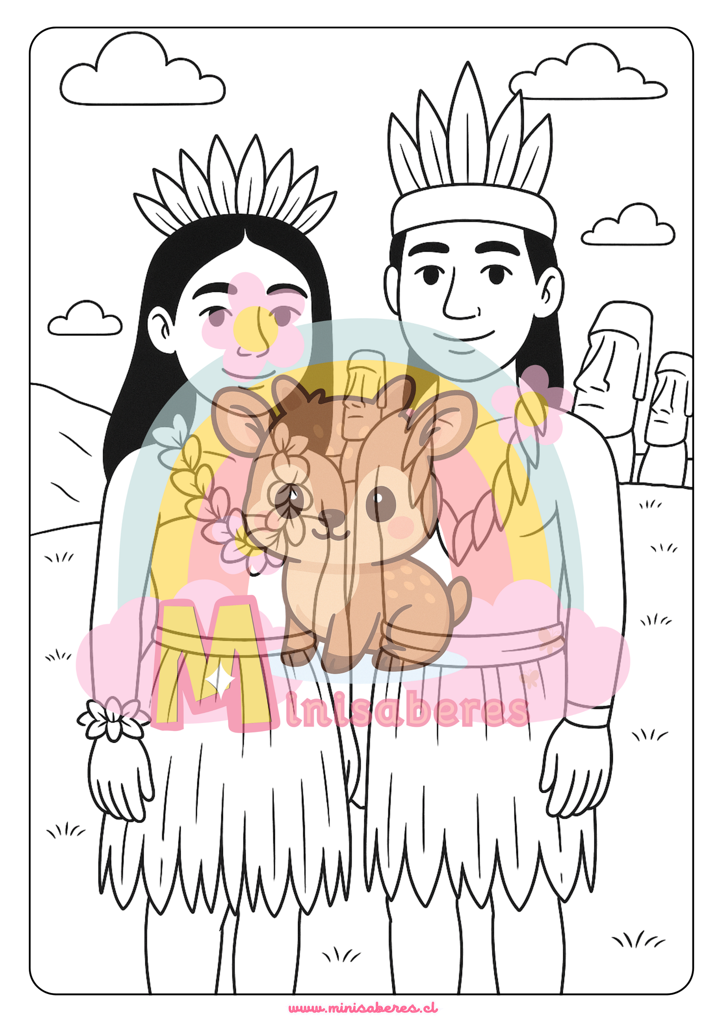 Libro para colorear - Pueblo Rapa Nui