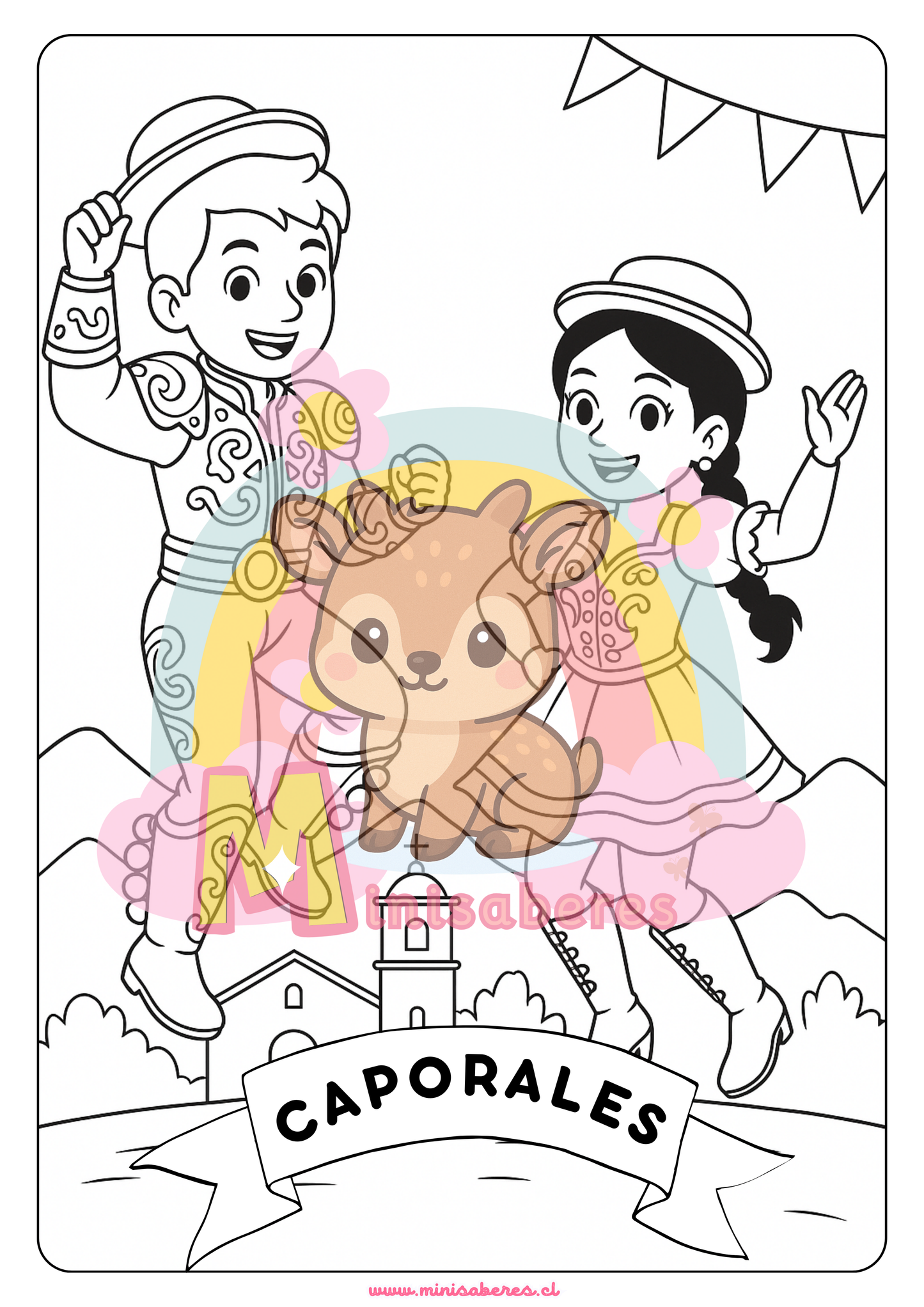 Libro para colorear - Bailes tÃpicos de Chile