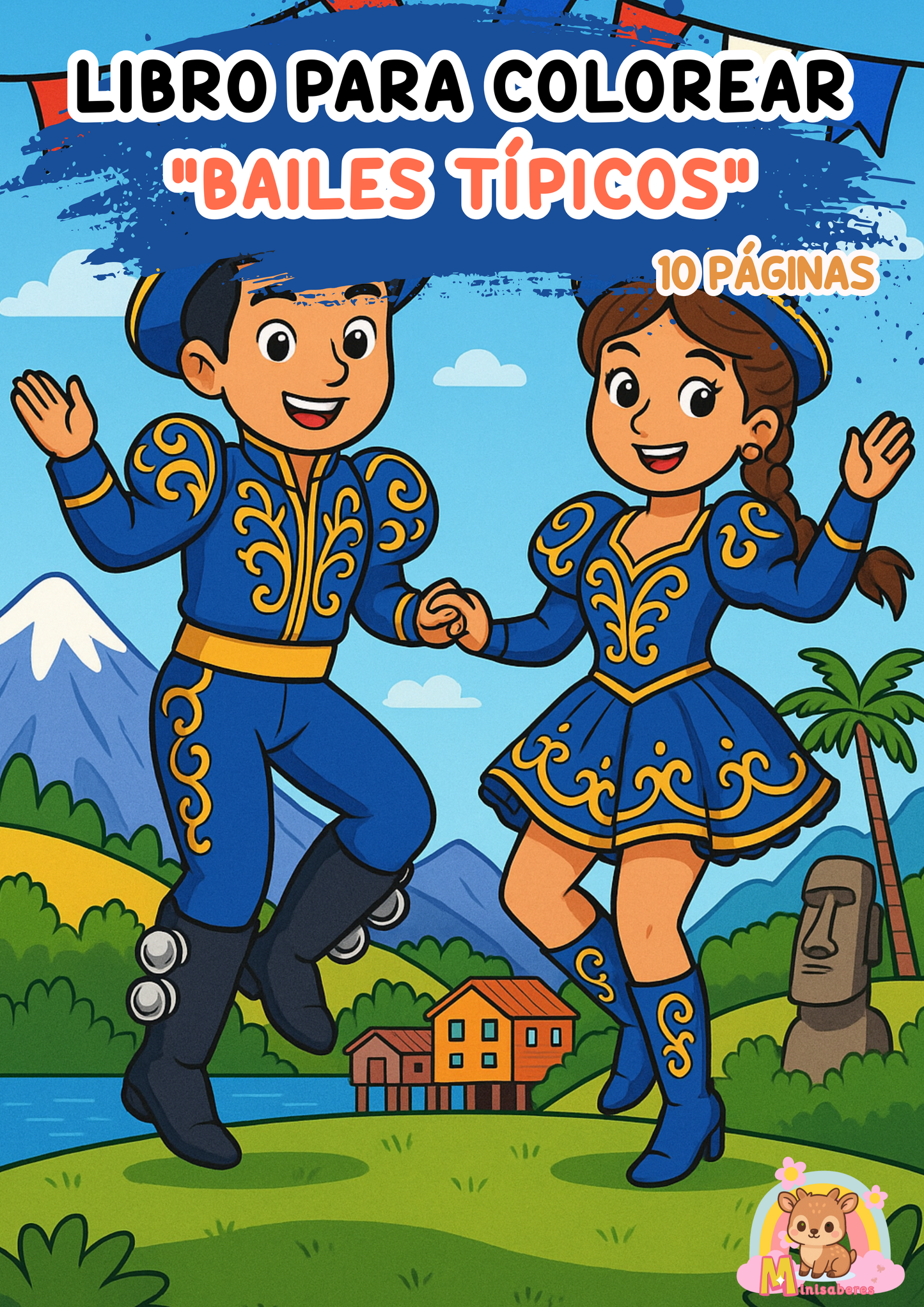 Libro para colorear - Bailes tÃpicos de Chile