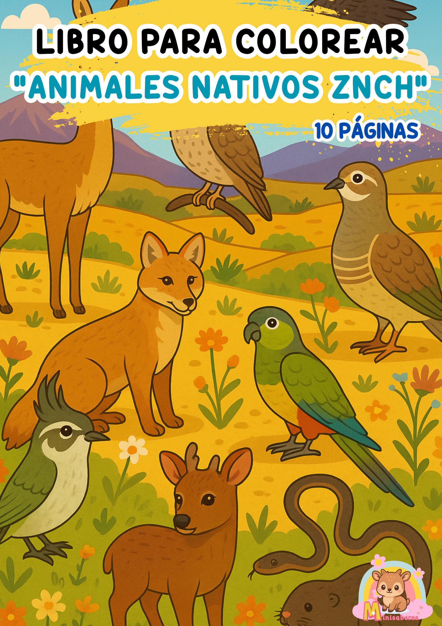 Libro para colorear - Animales Nativos (Zona Norte Chico)