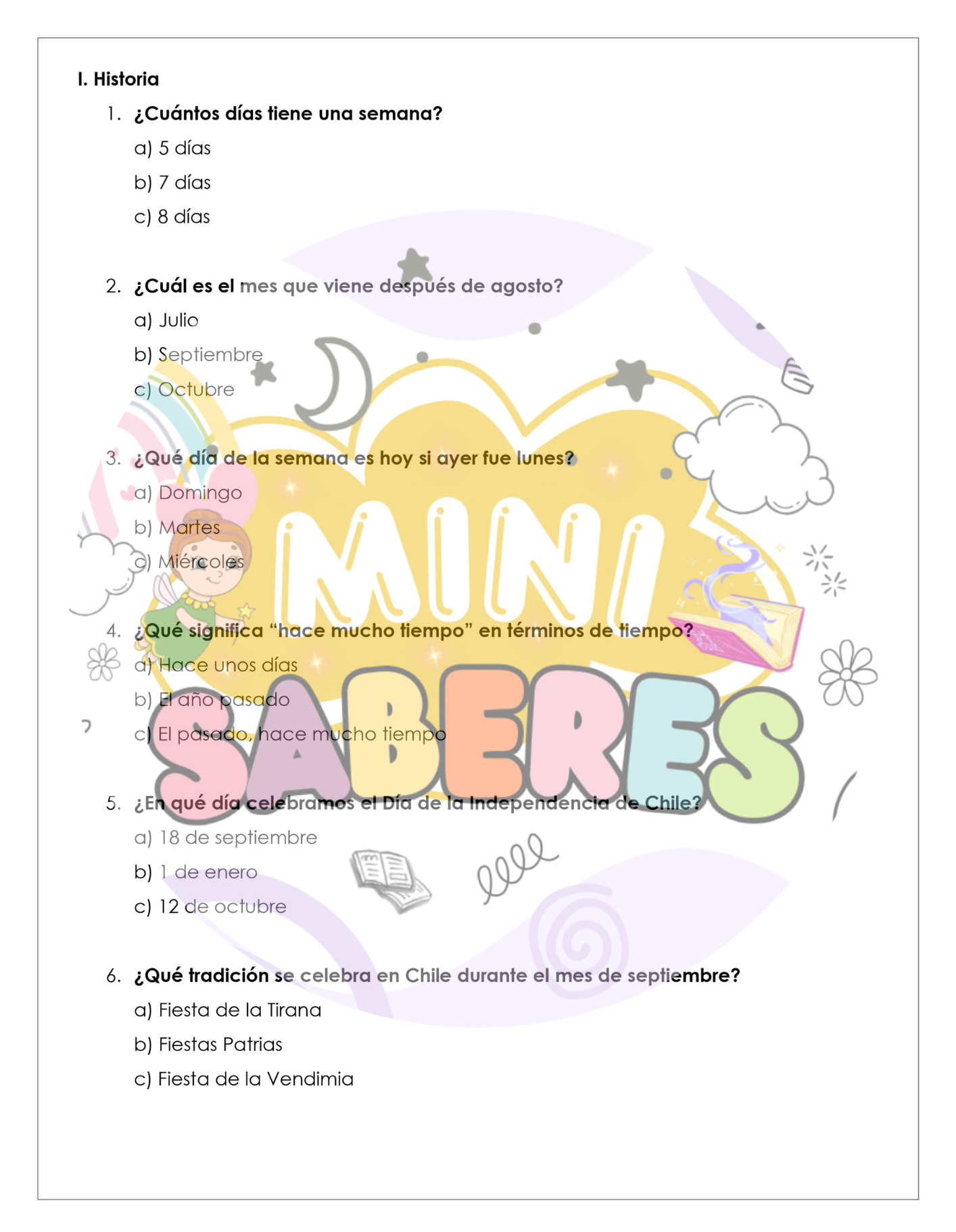 Evaluación Diagnóstica - Historia, Geografía y CCSS (HIST) 2° básico