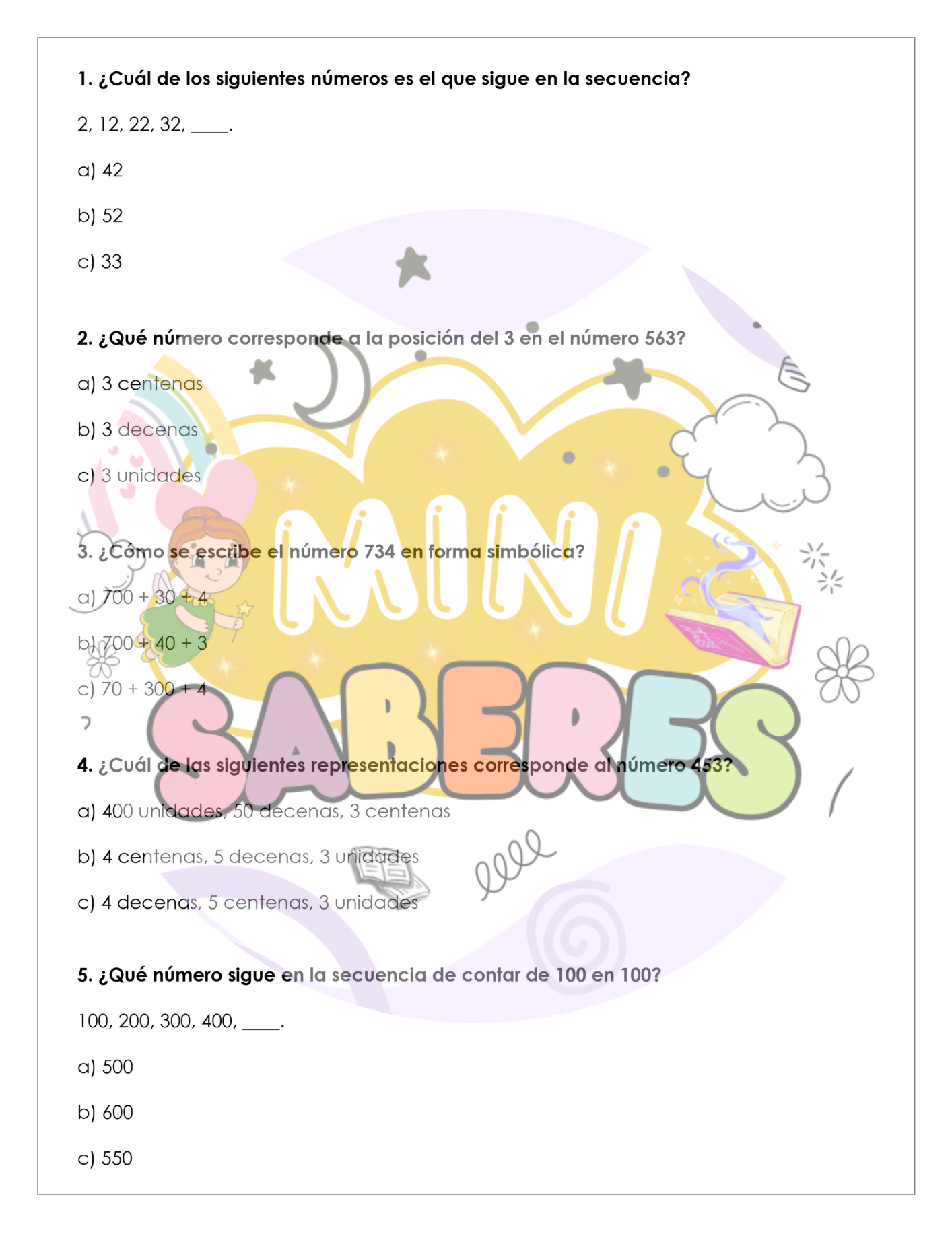 Evaluación Diagnóstica - Matemática (MAT) 4° básico