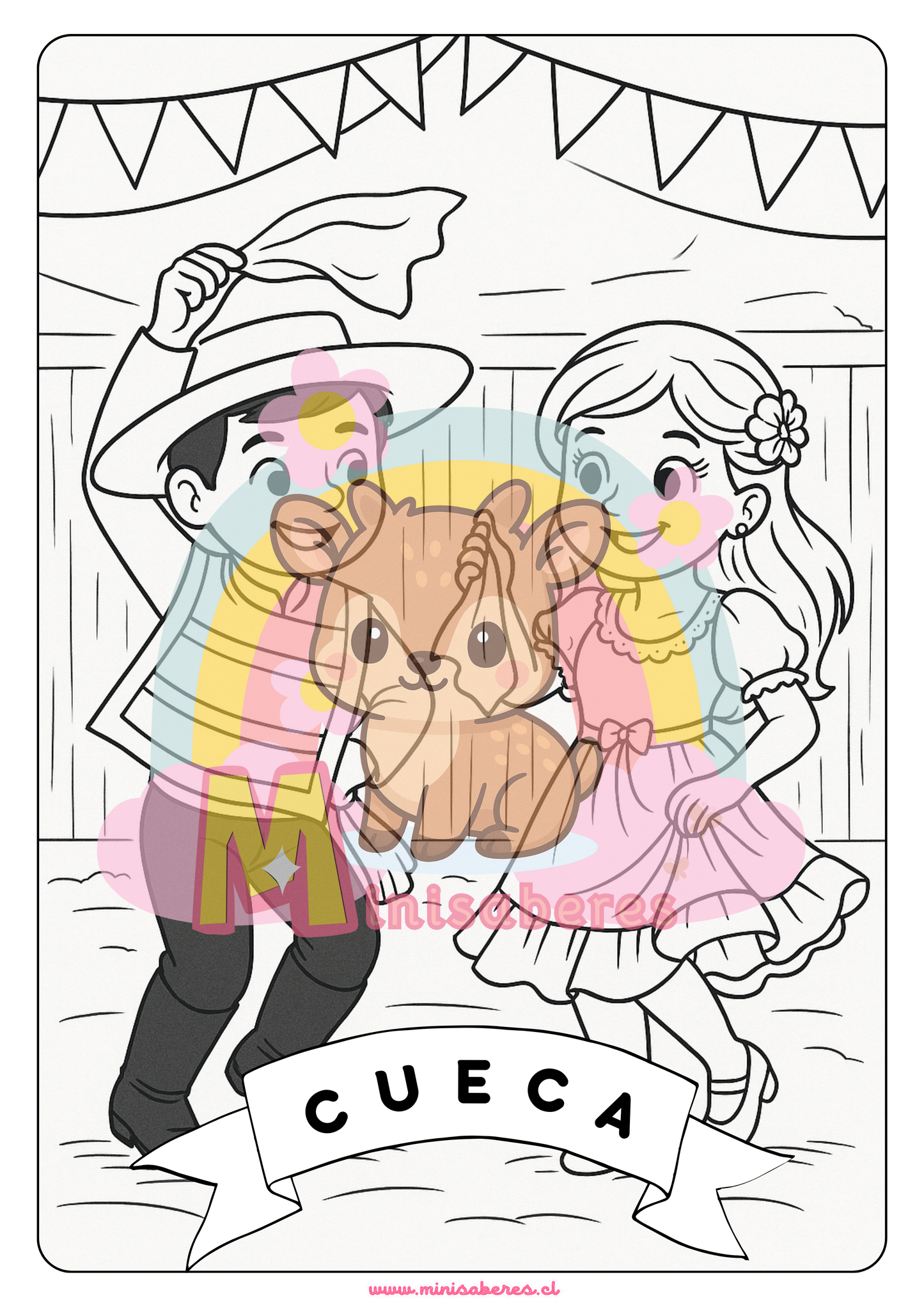 Libro para colorear - Bailes tÃpicos de Chile