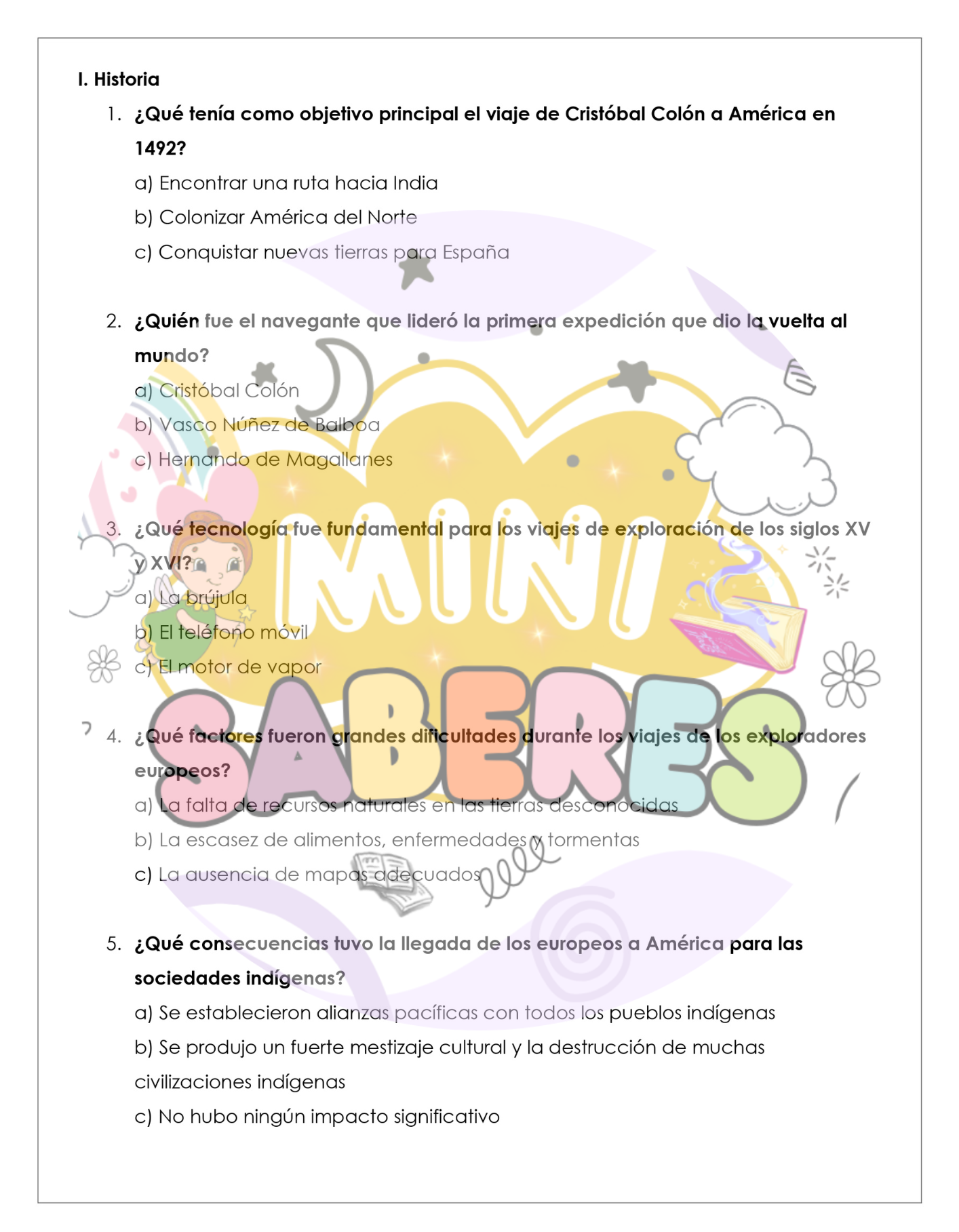 Evaluación Diagnóstica - Historia, Geografía y CCSS (HIST) 6° básico