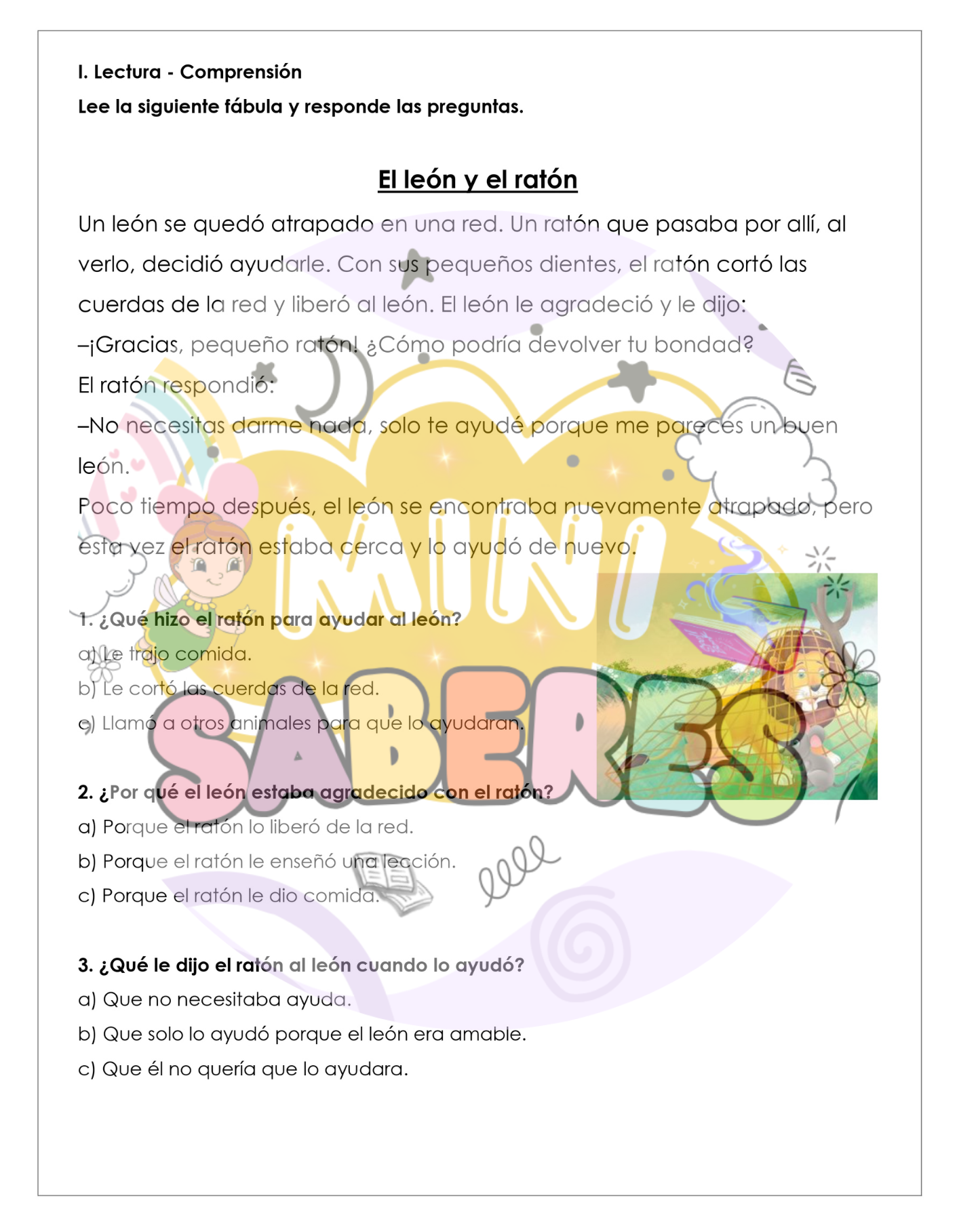 Evaluación Diagnóstica - Lenguaje y Comunicación (LyC) 3° básico