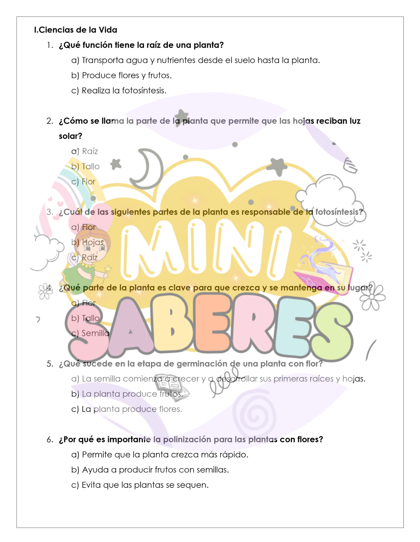Evaluación Diagnóstica - Ciencias Naturales (CN) 4° básico