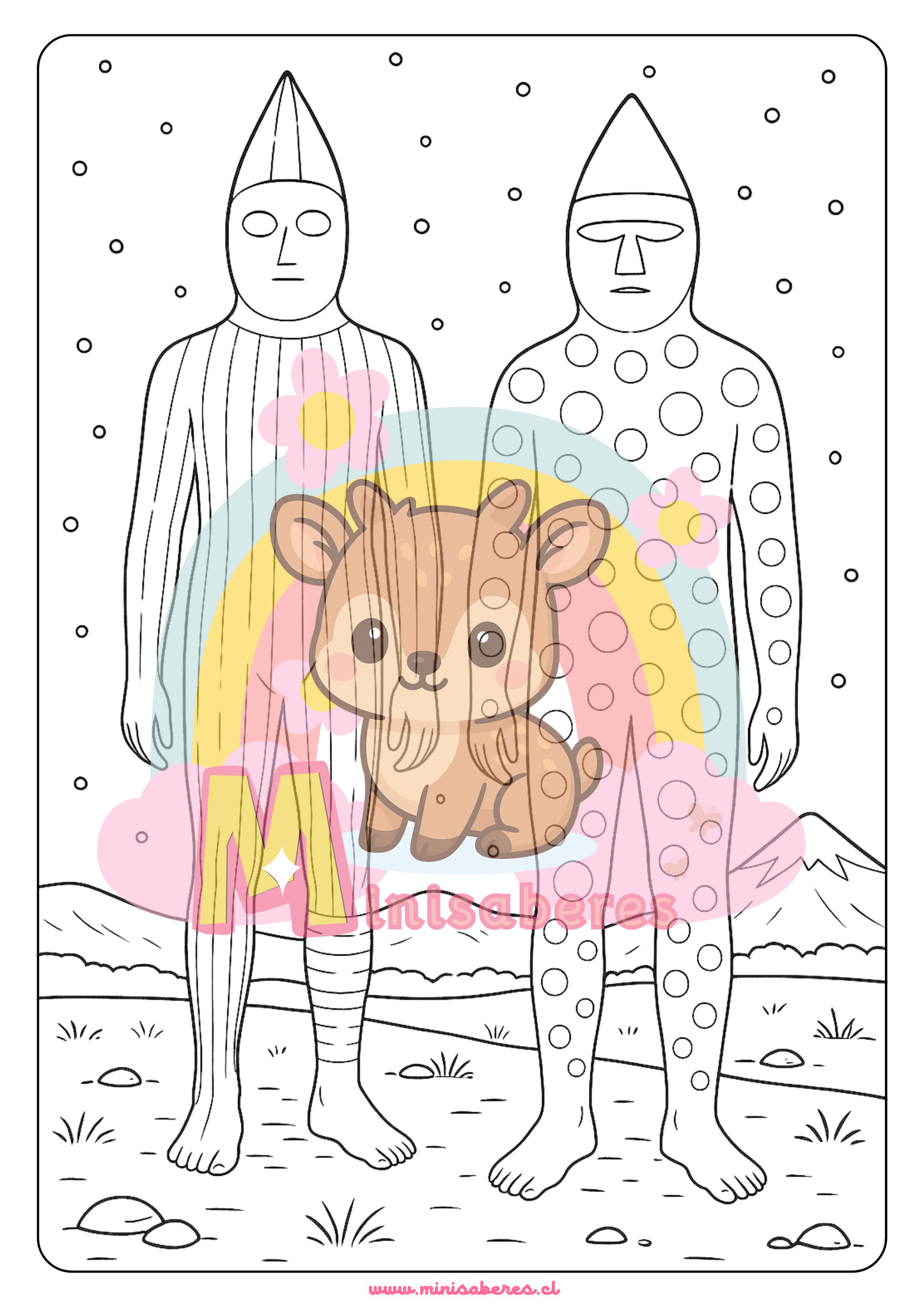 Libro para colorear - Pueblo Selk'nam