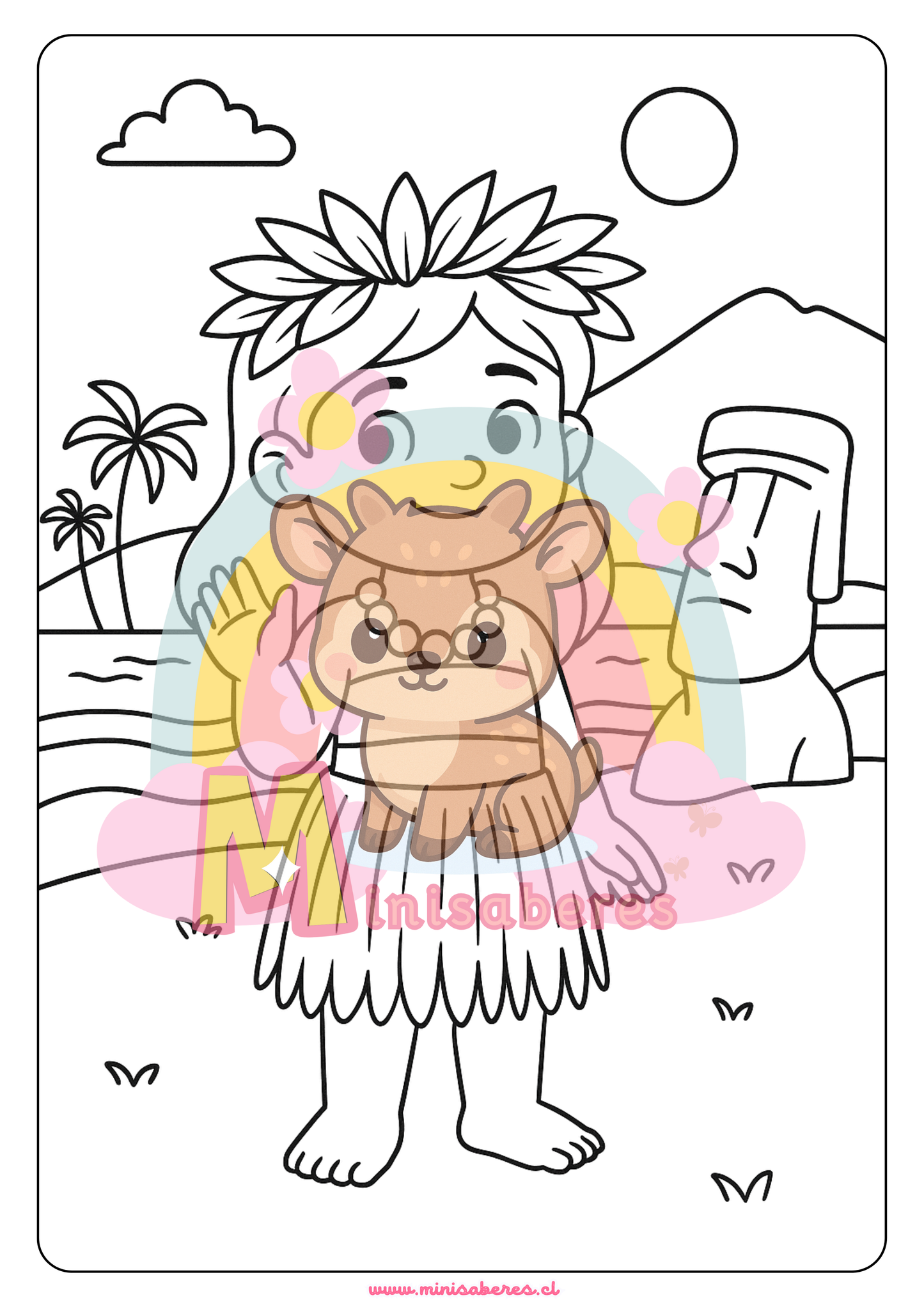 Libro para colorear - Pueblo Rapa Nui