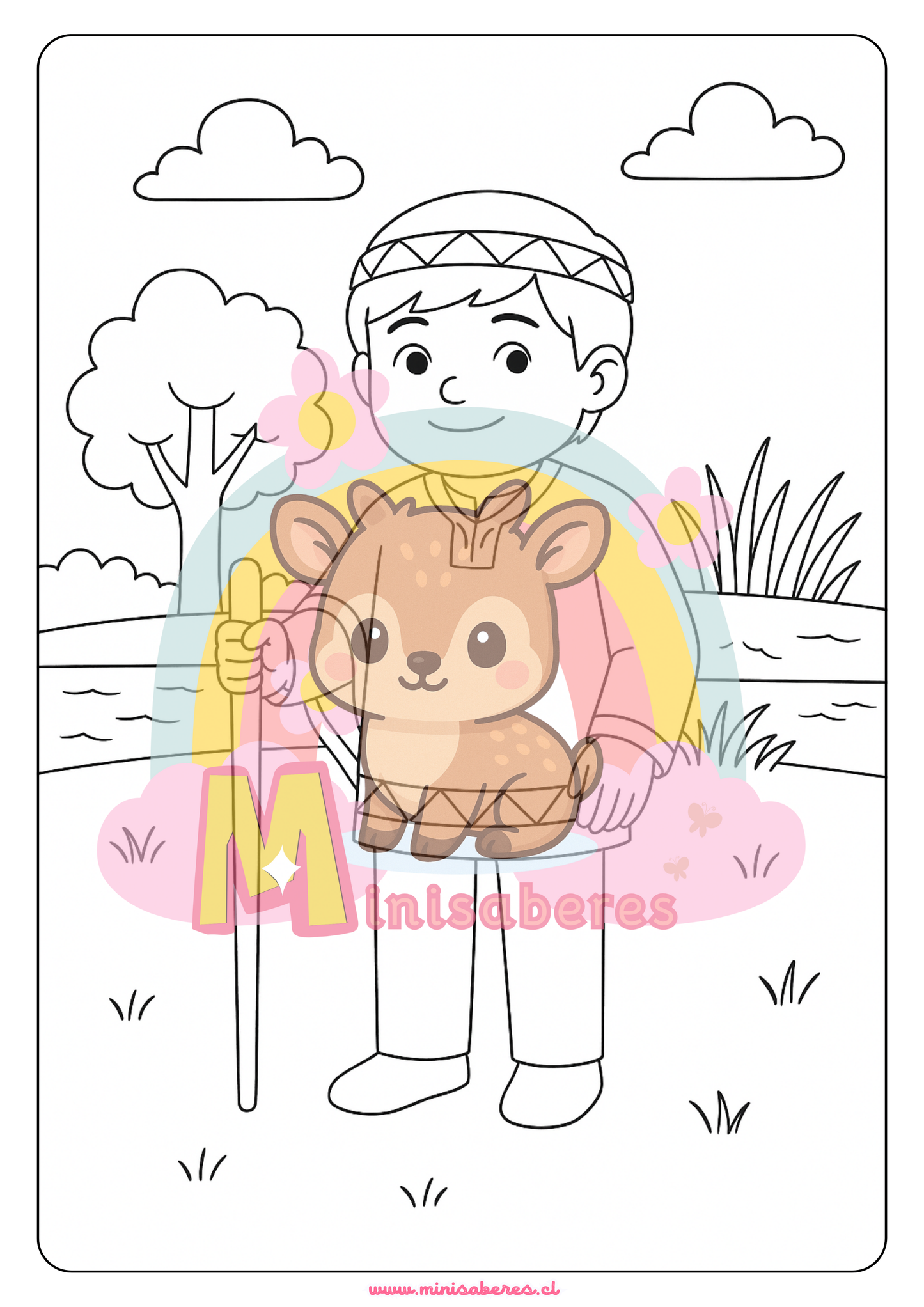 Libro para colorear - Pueblo Mapuche