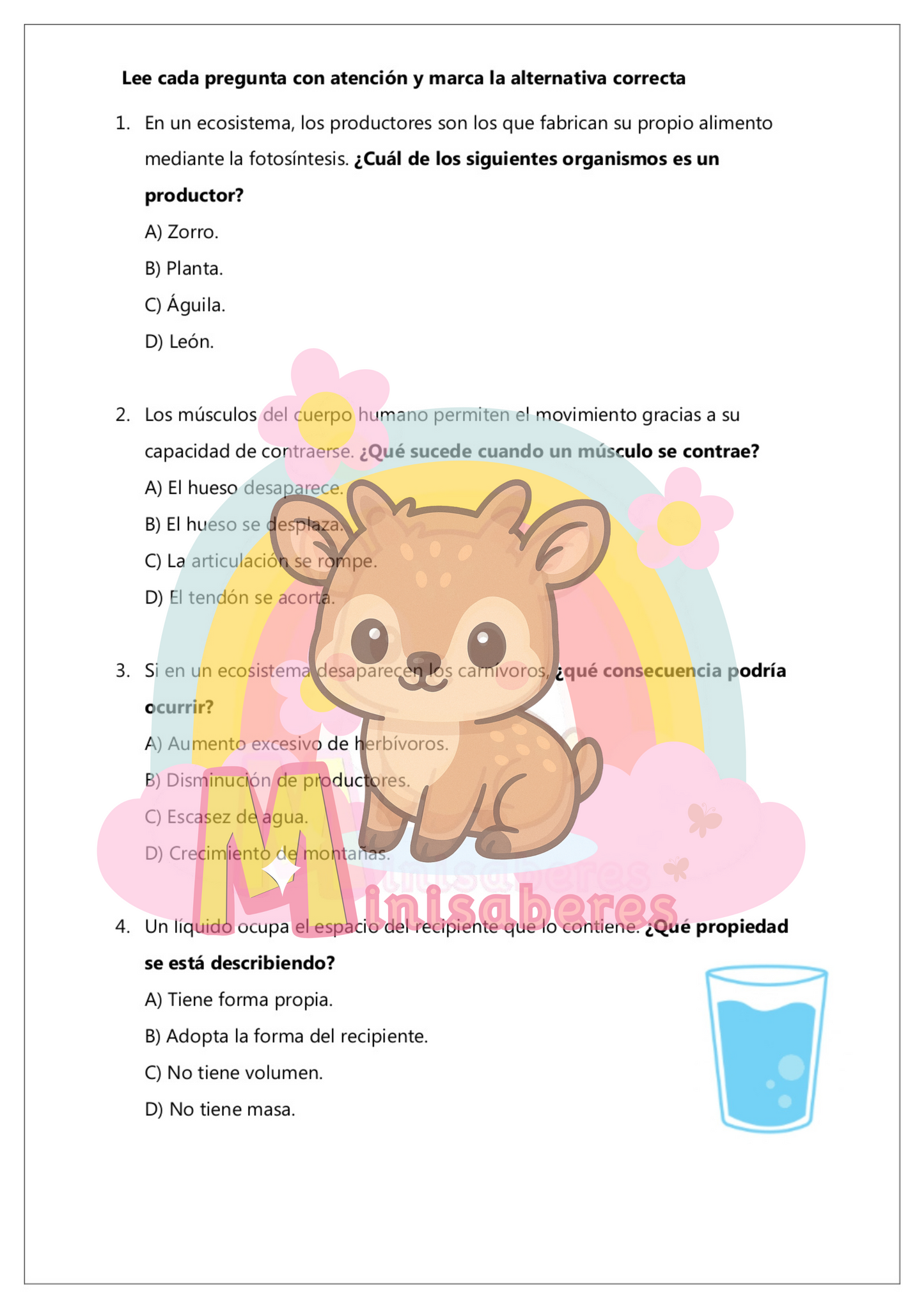 Ensayo SIMCE Ciencias 4° Básico – N°2