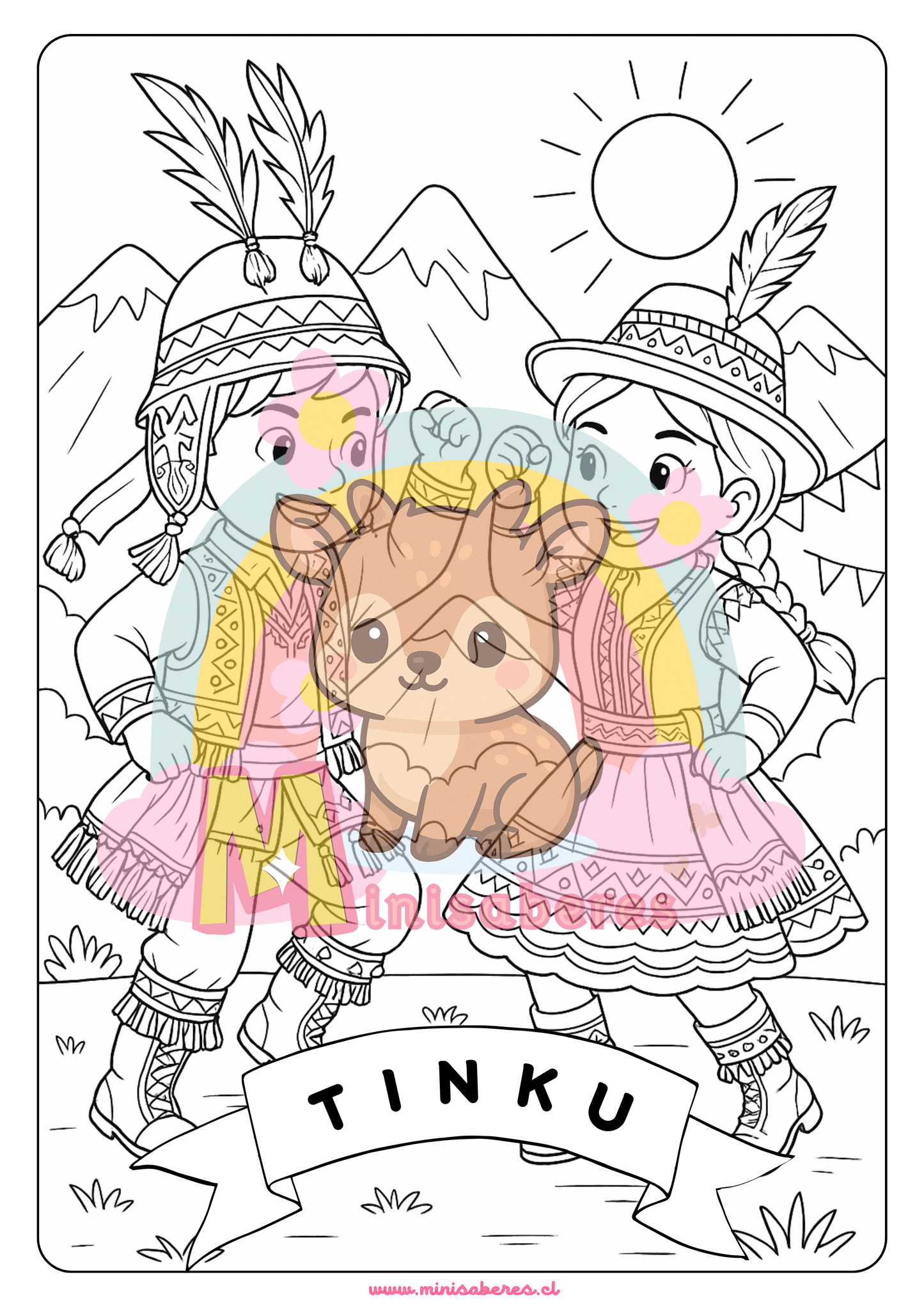 Libro para colorear - Bailes tÃpicos de Chile