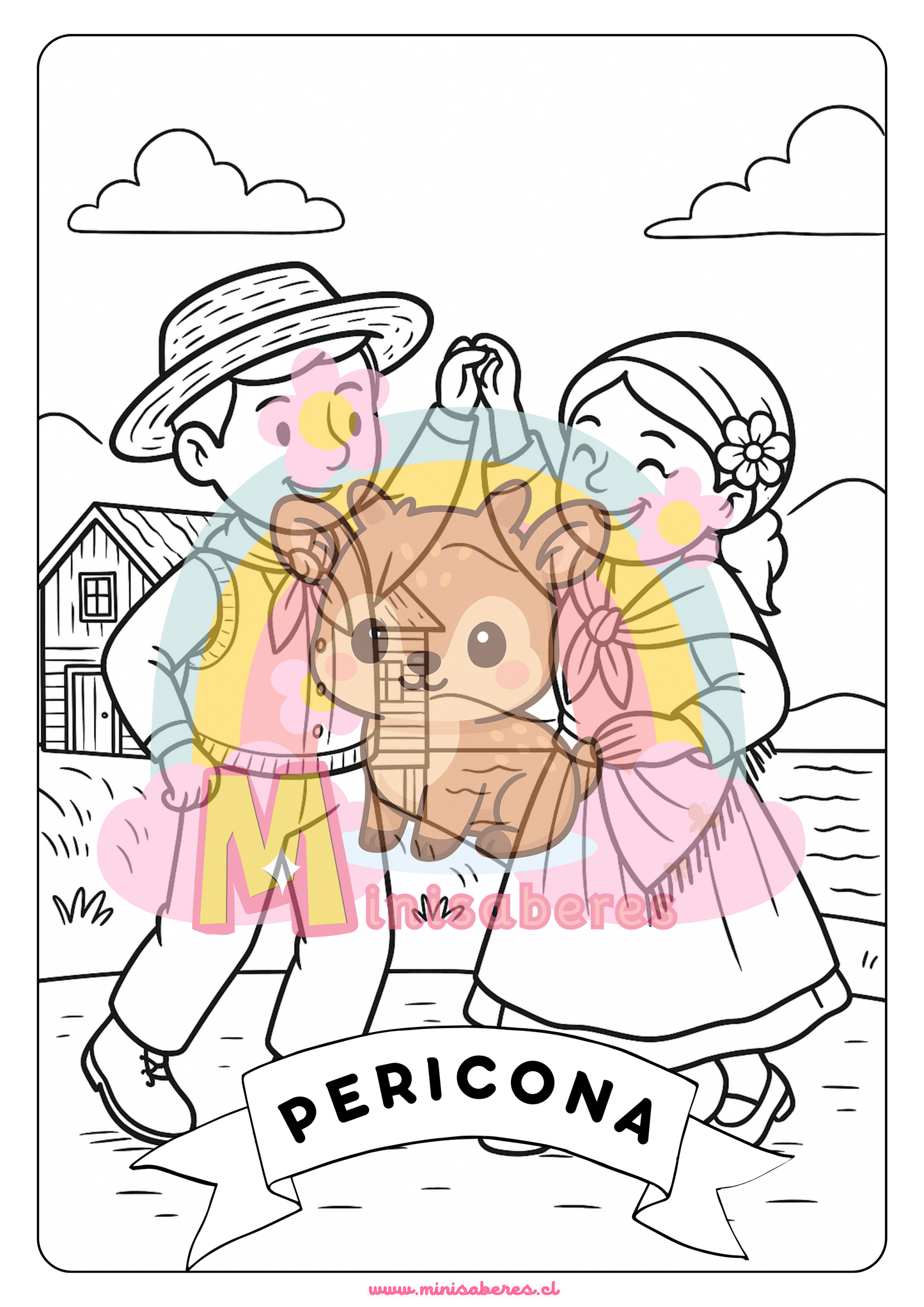 Libro para colorear - Bailes tÃpicos de Chile