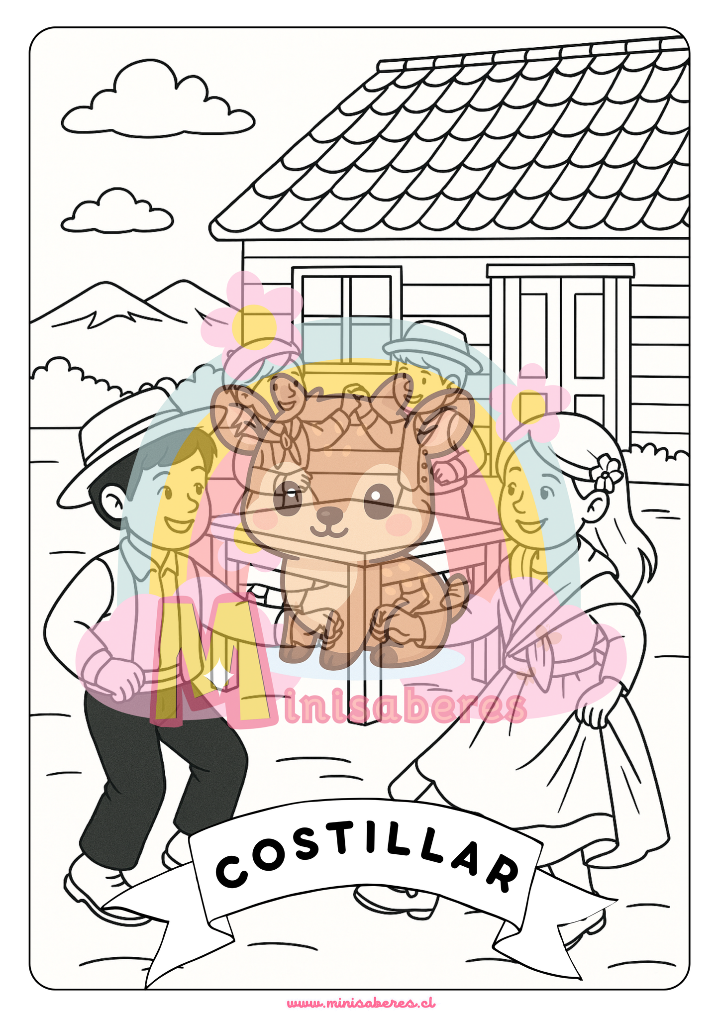 Libro para colorear - Bailes tÃpicos de Chile