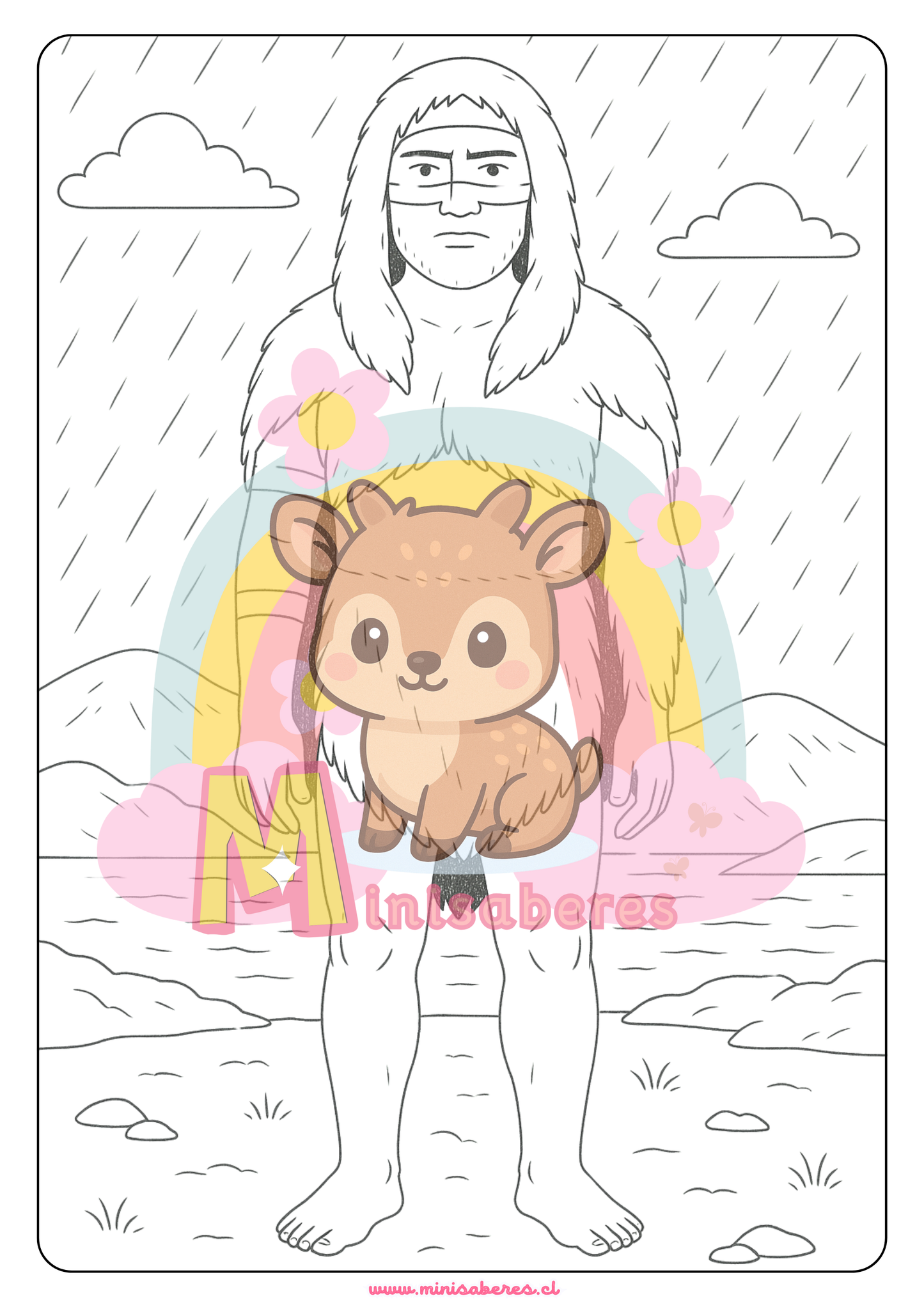 Libro para colorear - Pueblo Selk'nam