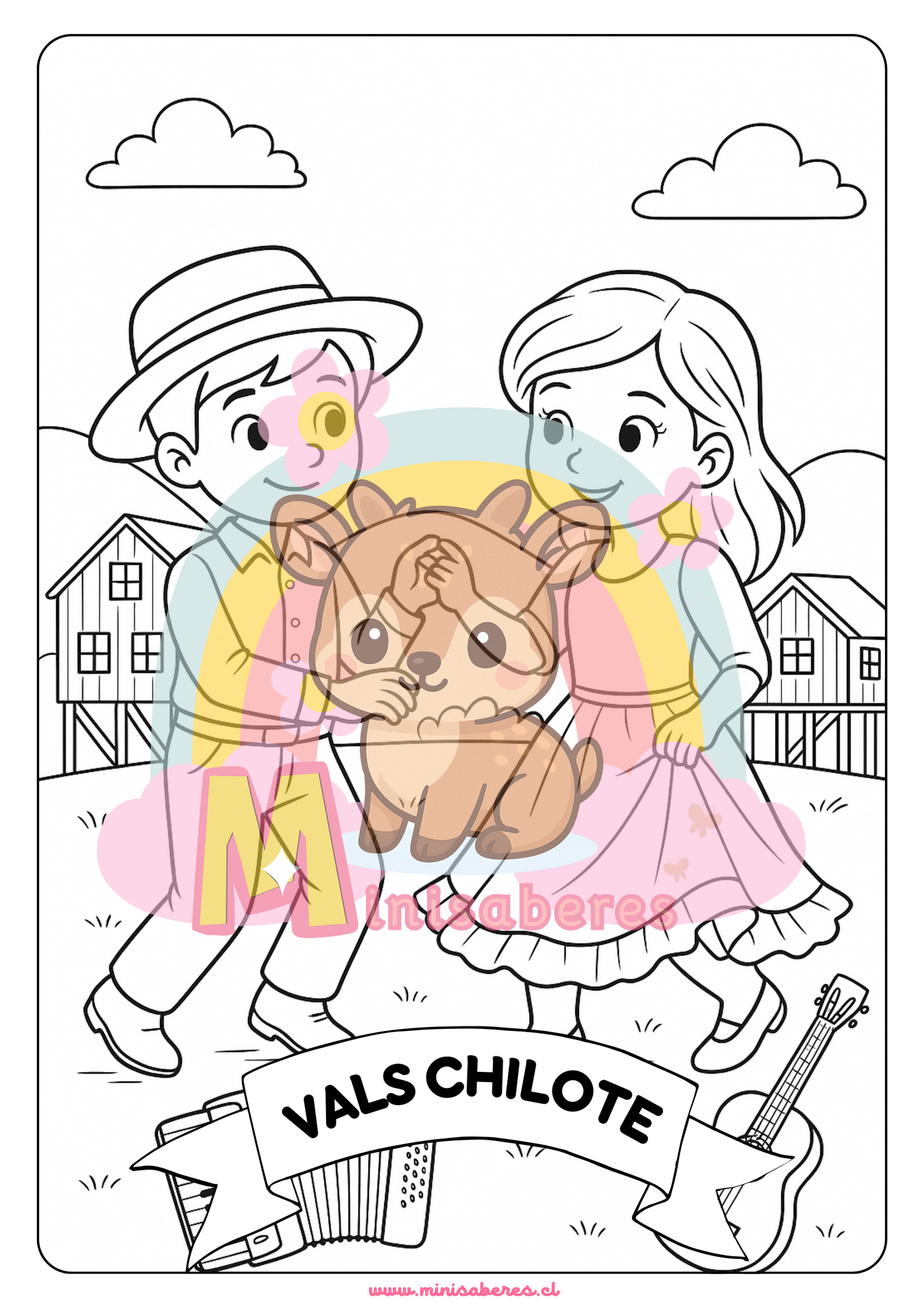 Libro para colorear - Bailes tÃpicos de Chile