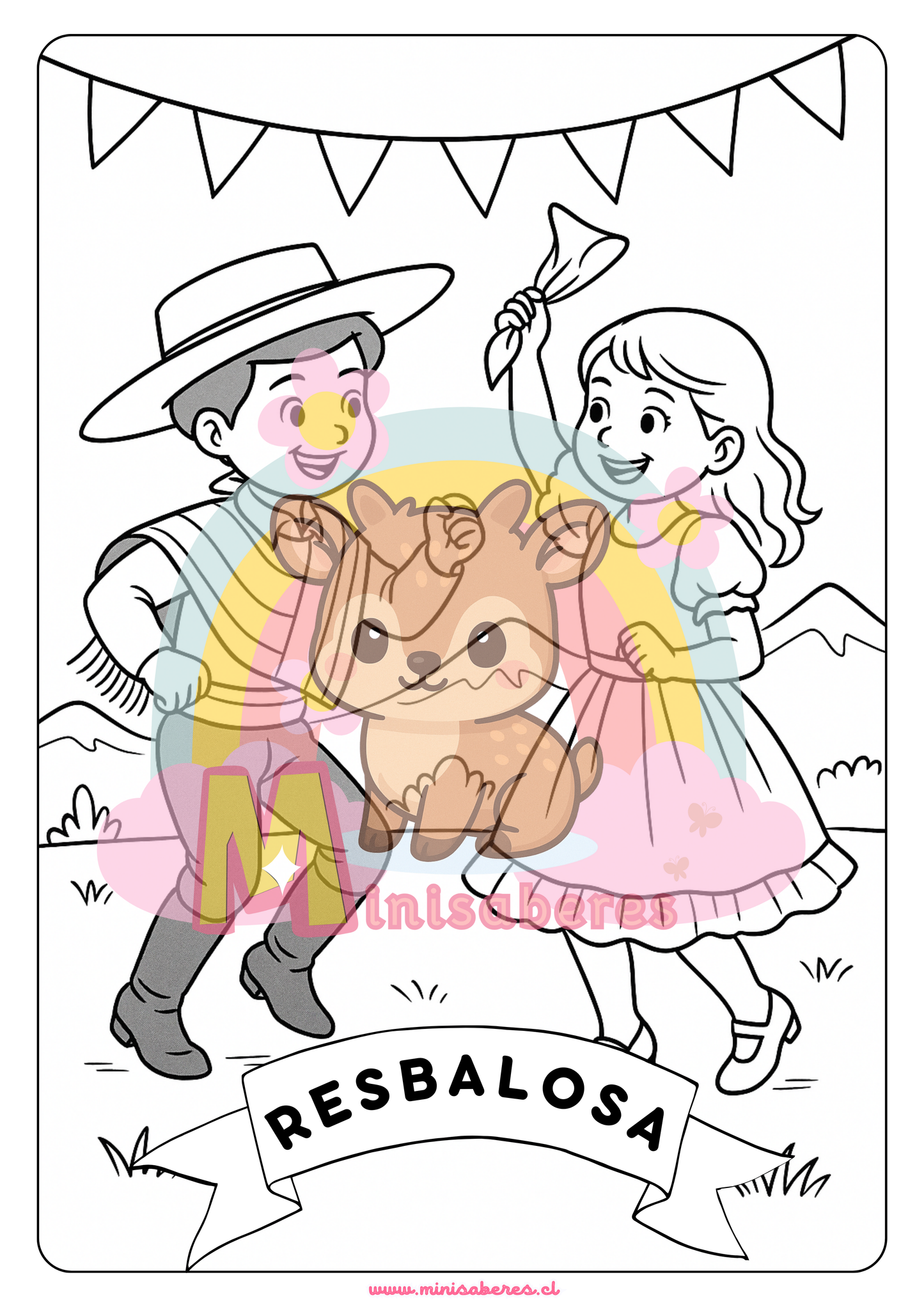 Libro para colorear - Bailes tÃpicos de Chile