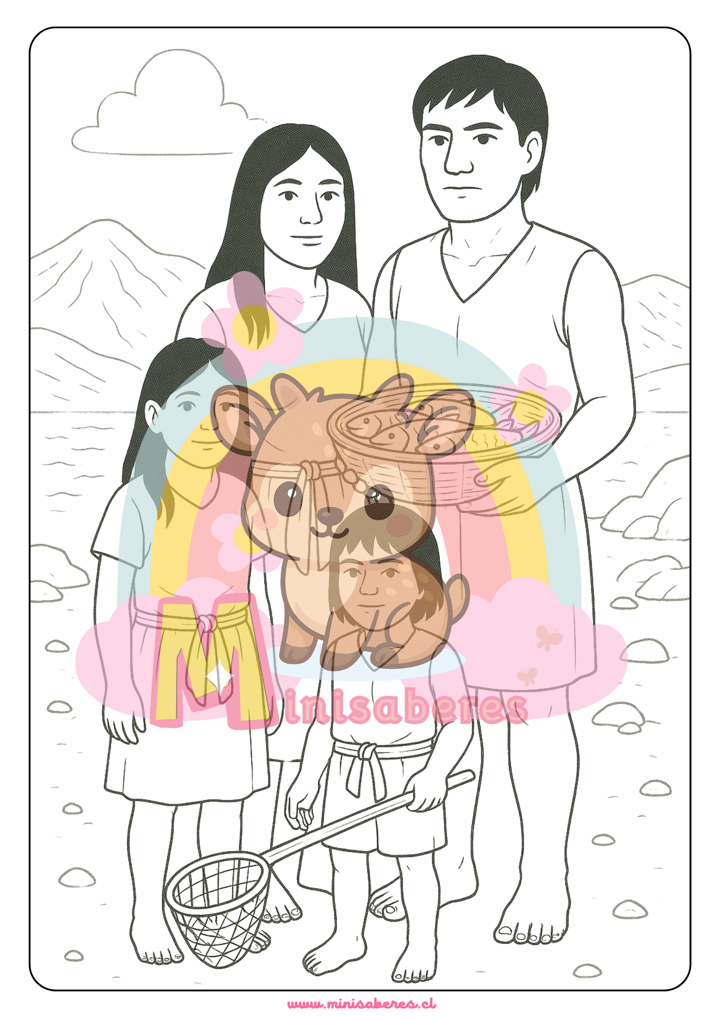 Libro para colorear - Pueblo Chango