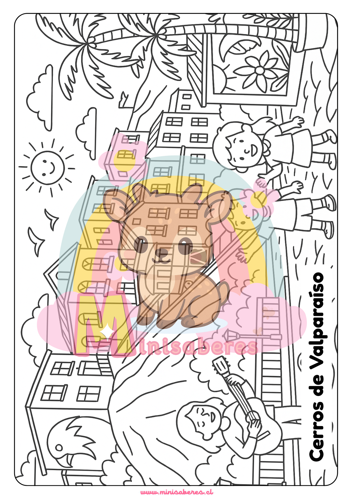 Libro para colorear - Lugares de Chile