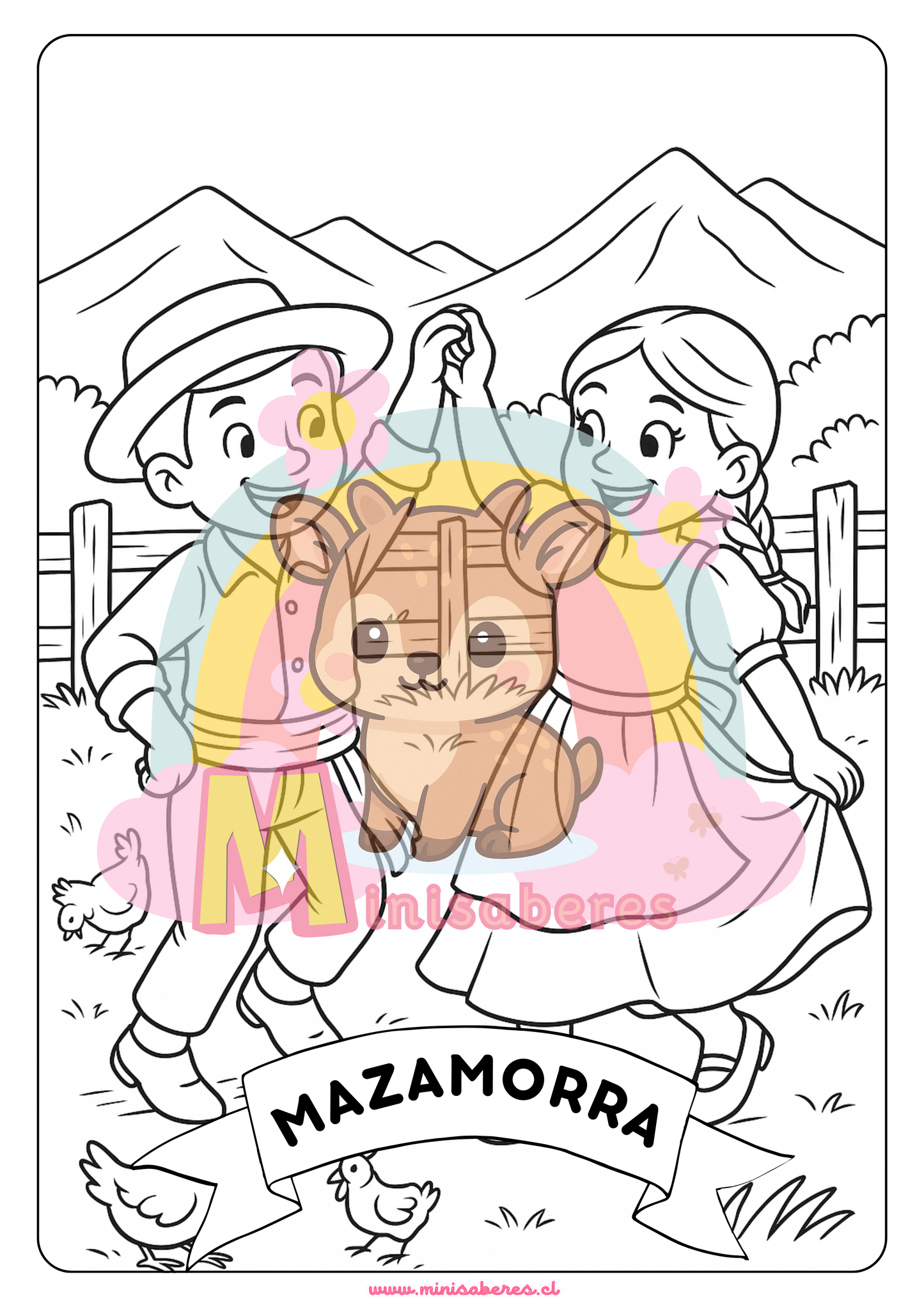 Libro para colorear - Bailes tÃpicos de Chile