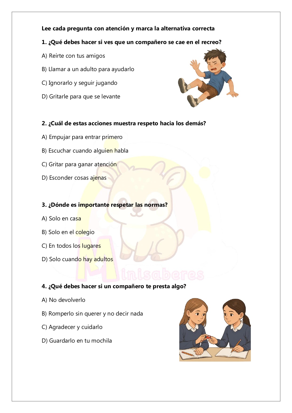 Ensayo SIMCE Historia 2° Básico – N°1