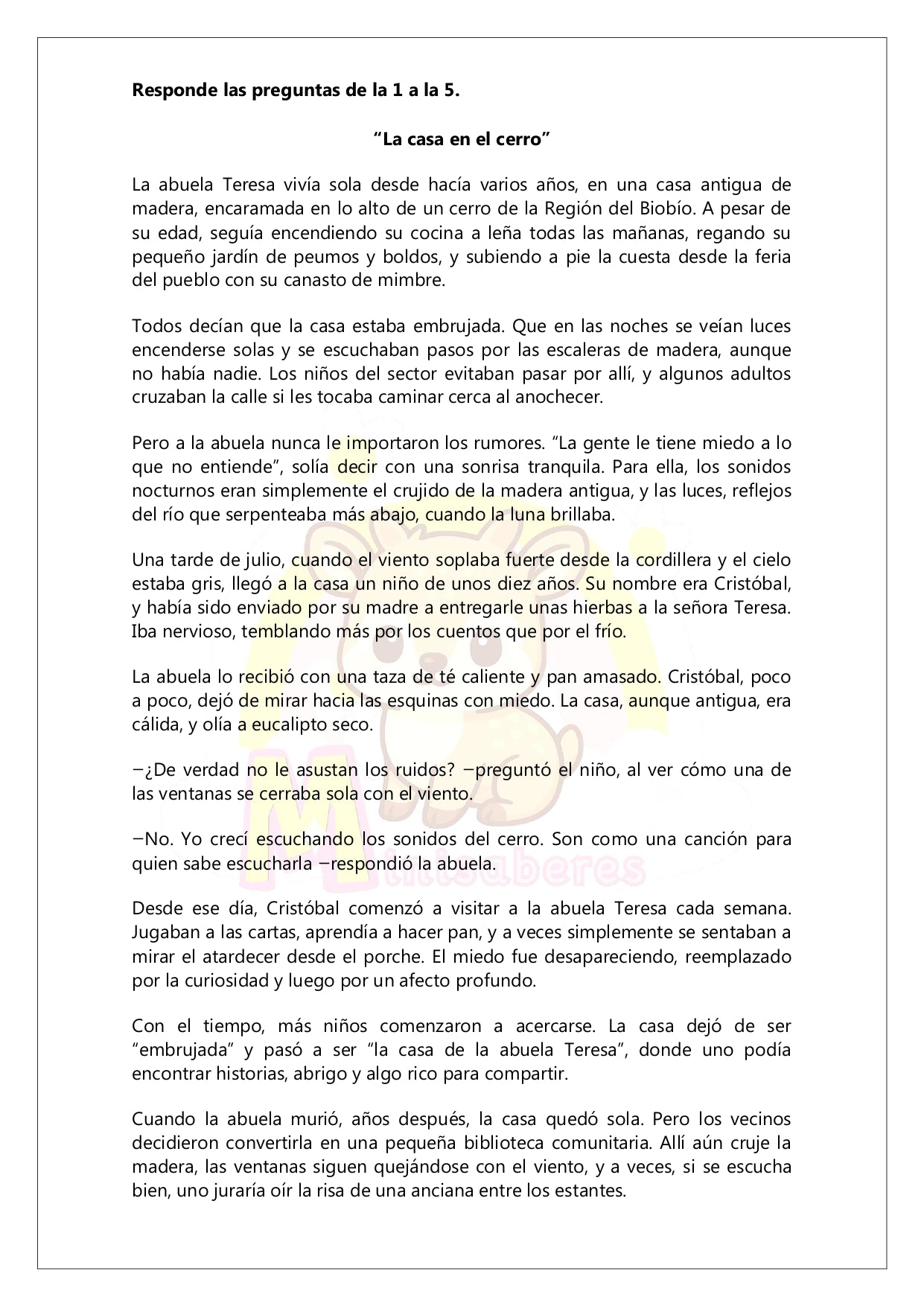 Ensayo SIMCE Lenguaje 8° Básico – N°2