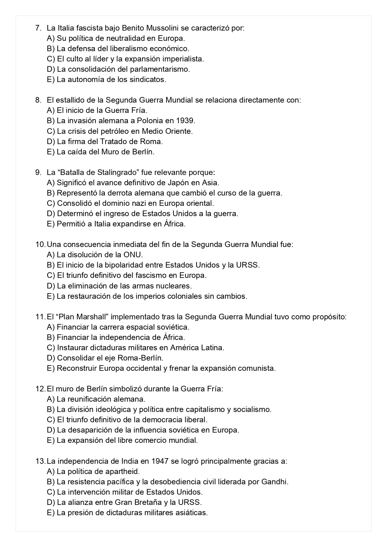 Ensayo SIMCE A - Historia II medio