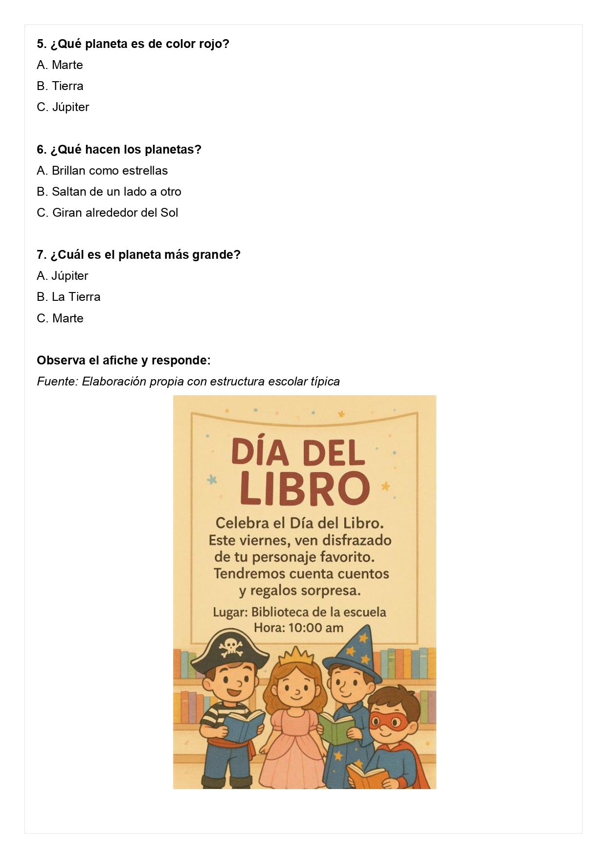 Ensayo SIMCE A - Lenguaje 2° básico