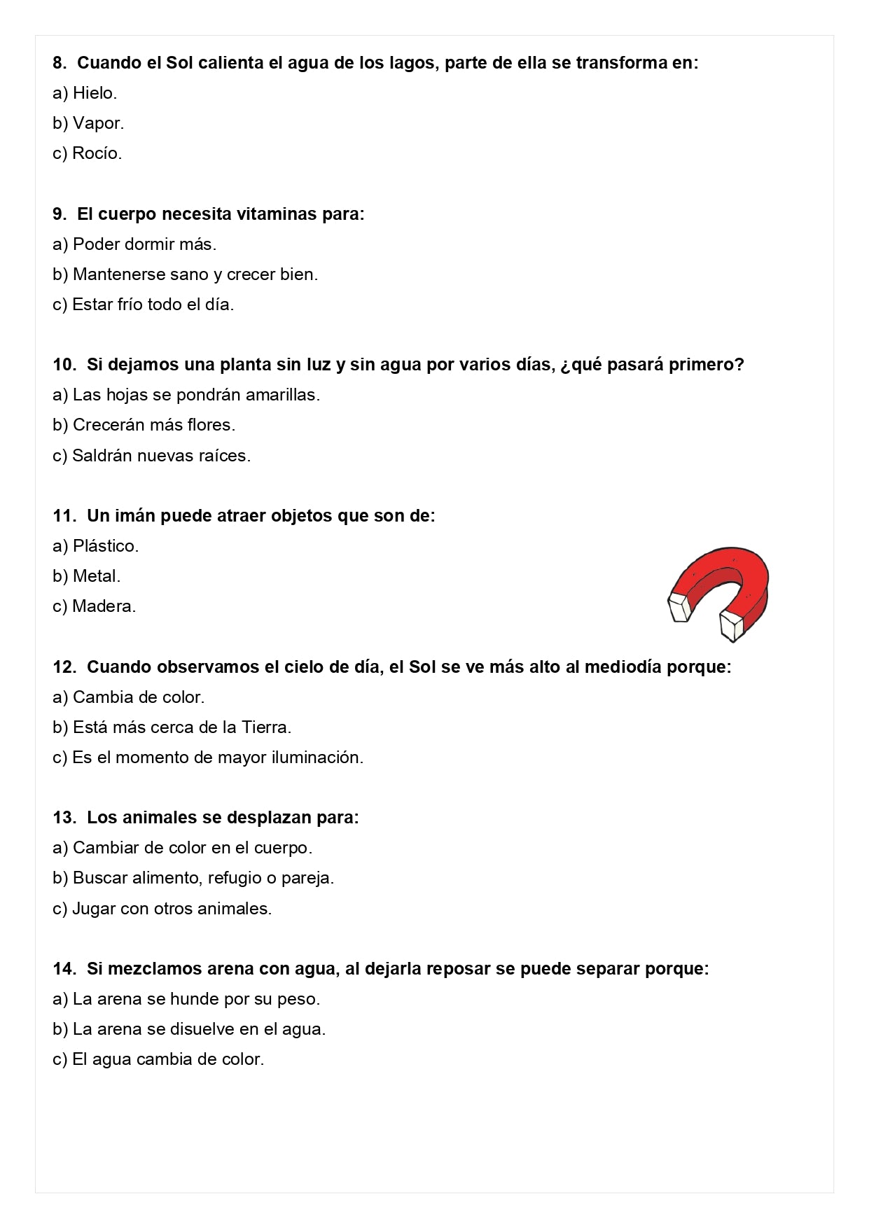 Ensayo SIMCE B - Ciencias 2° básico