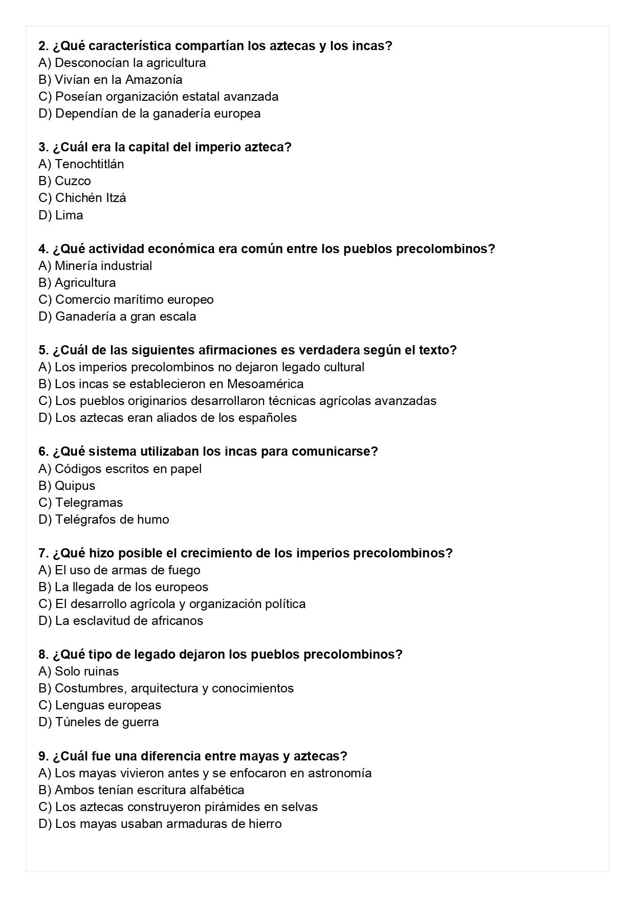 Ensayo SIMCE B - Historia 8° básico