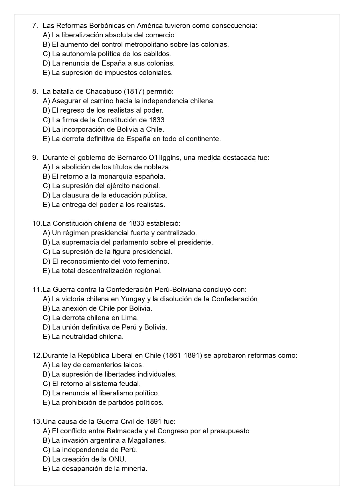 Ensayo SIMCE B - Historia II medio
