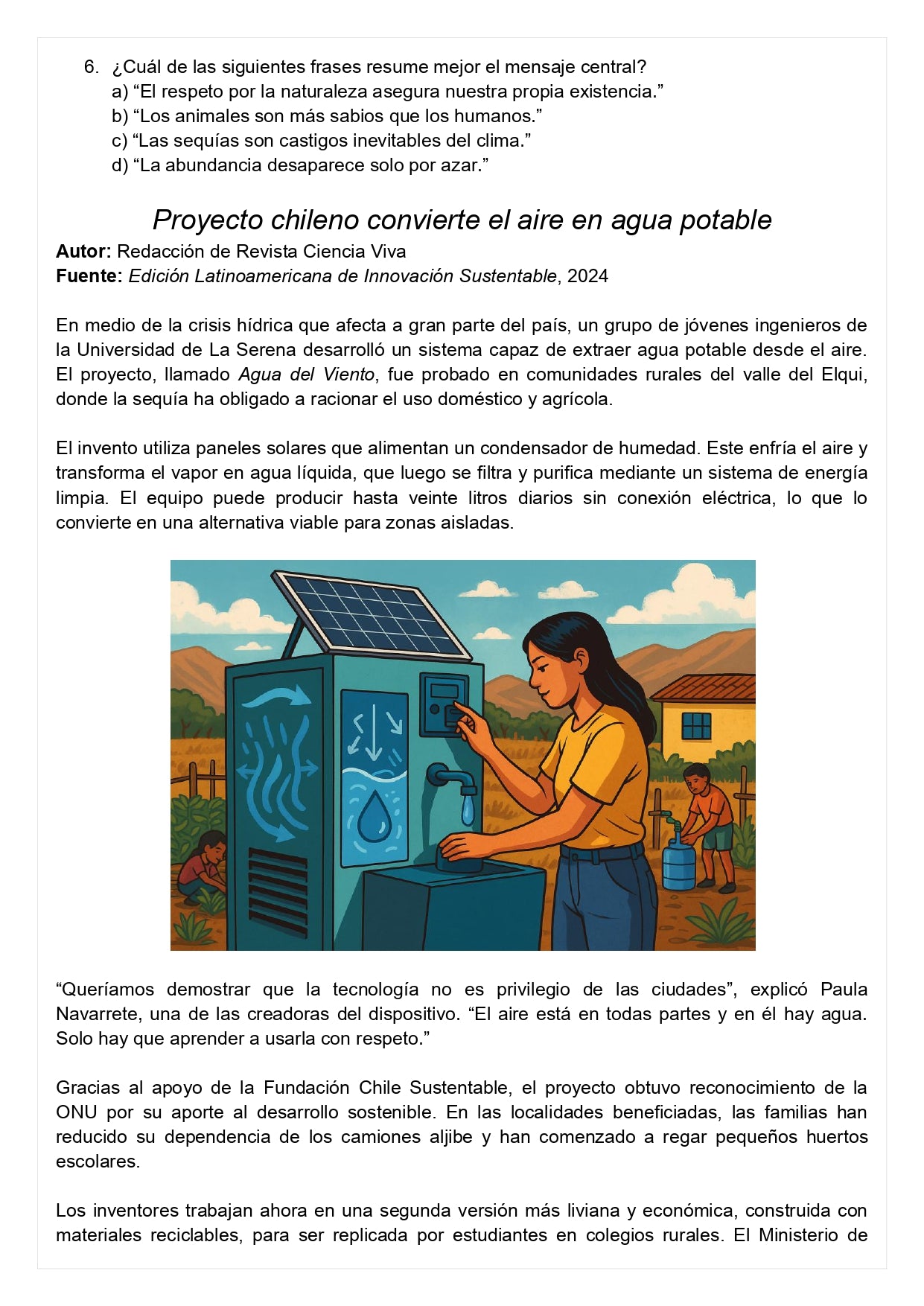Ensayo SIMCE D - Lenguaje 6° básico