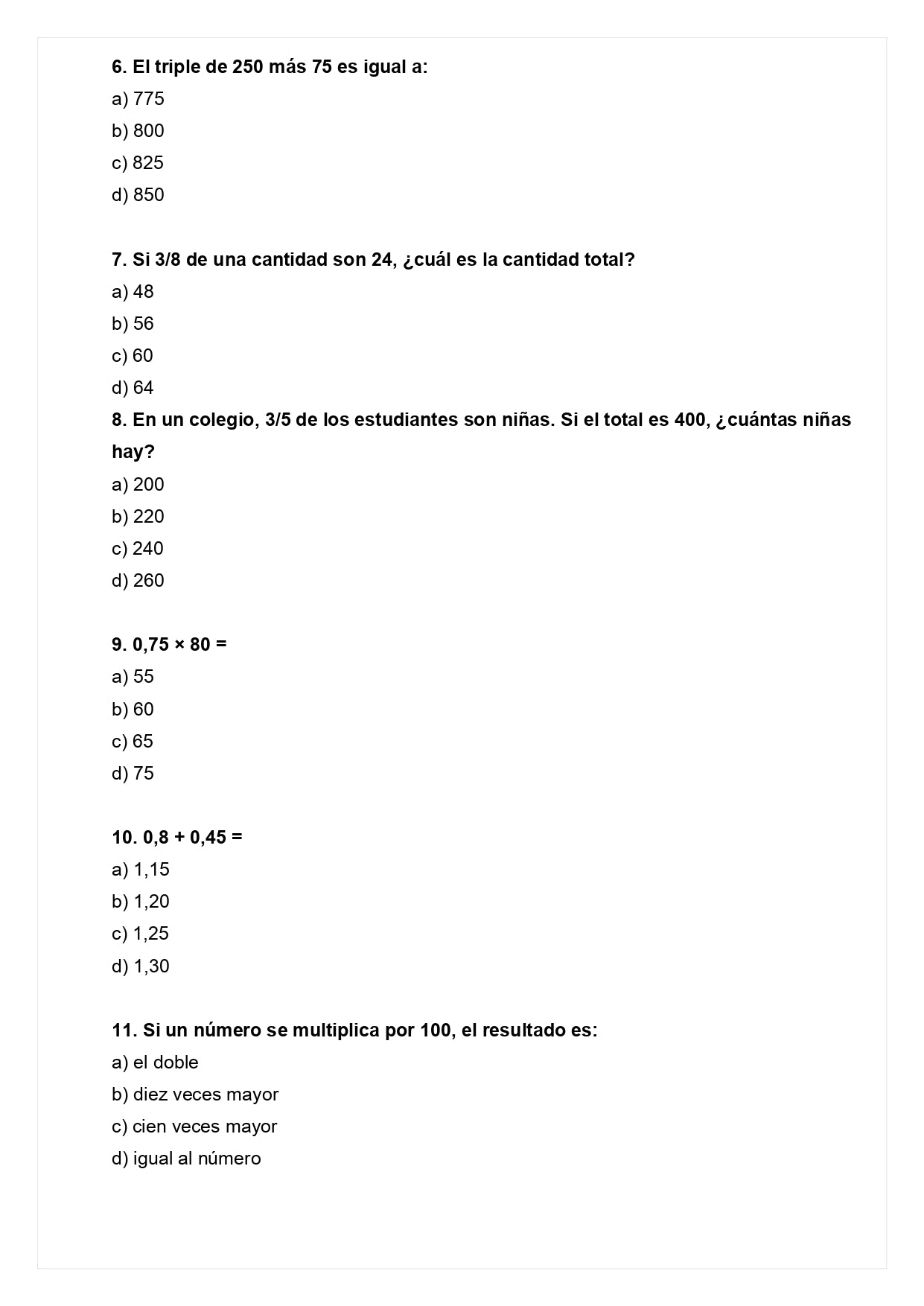 Ensayo SIMCE D - Matemática 4° básico