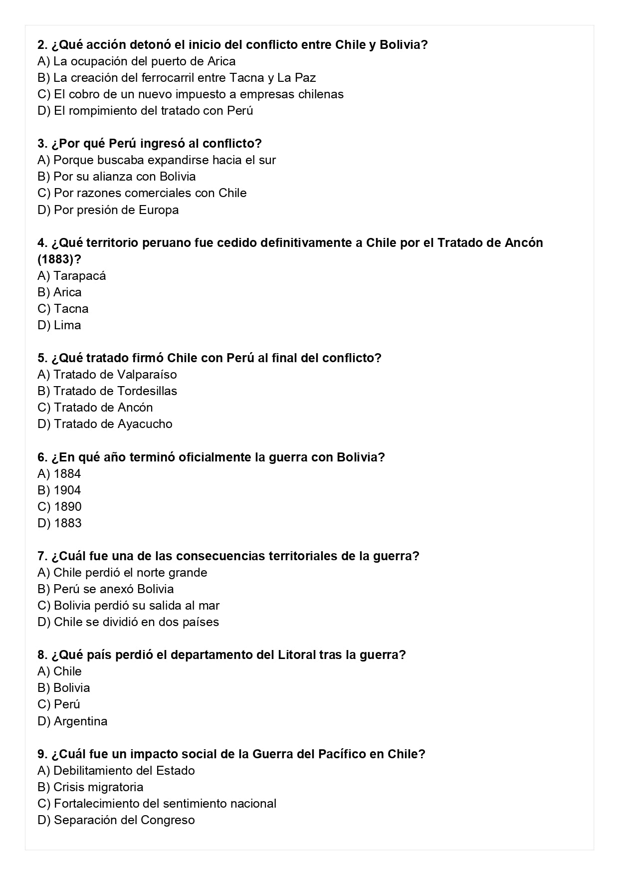 Ensayo SIMCE E - Historia 8° básico