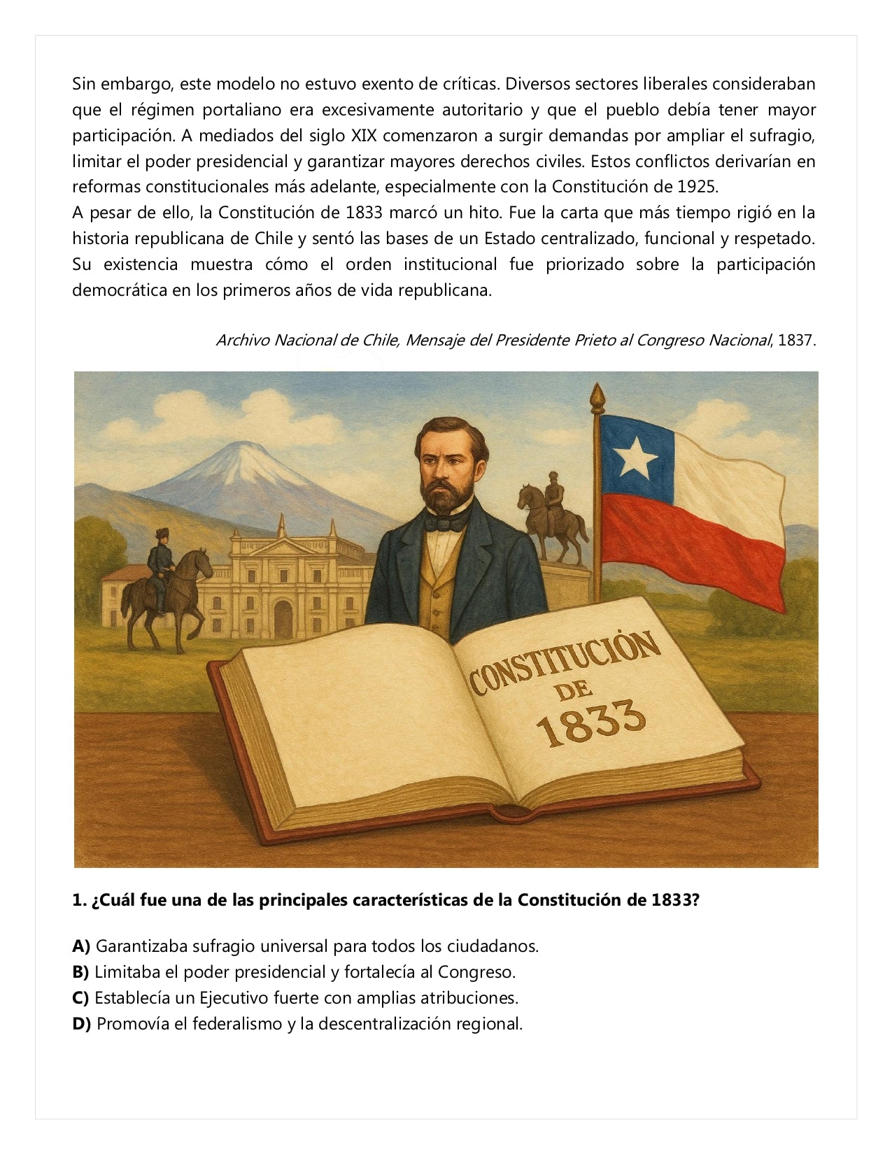 Ensayo SIMCE Historia 2° Medio – N°1