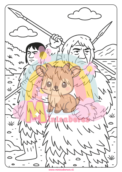 Libro para colorear - Pueblo Kawésqar