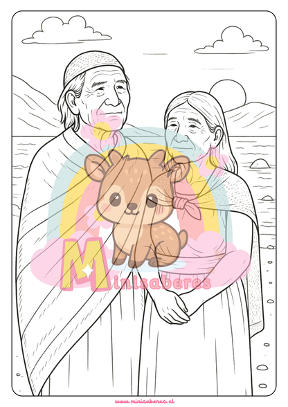 Libro para colorear - Pueblo Chango