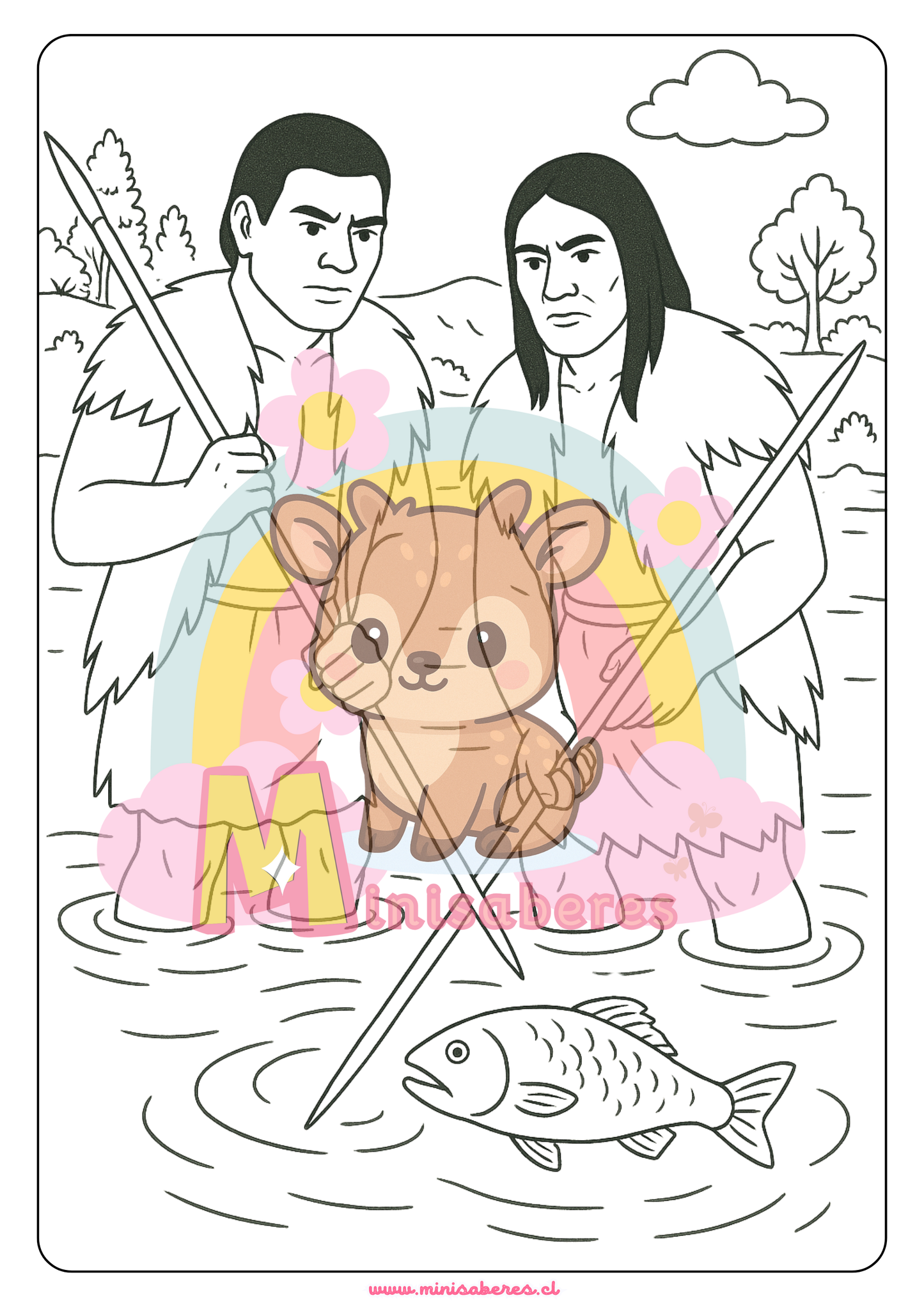Libro para colorear - Pueblo Yagán