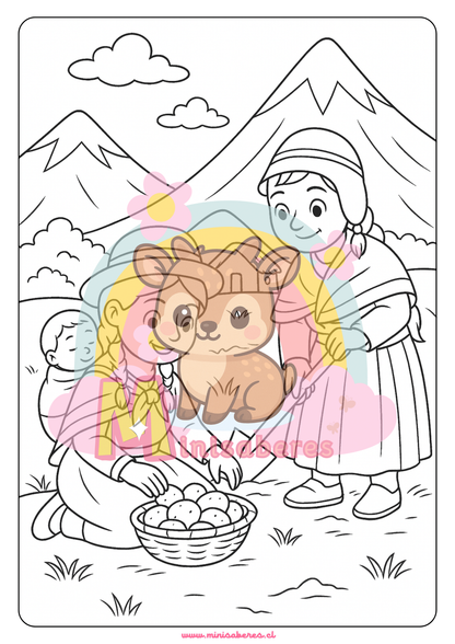 Libro para colorear - Pueblo Quechua