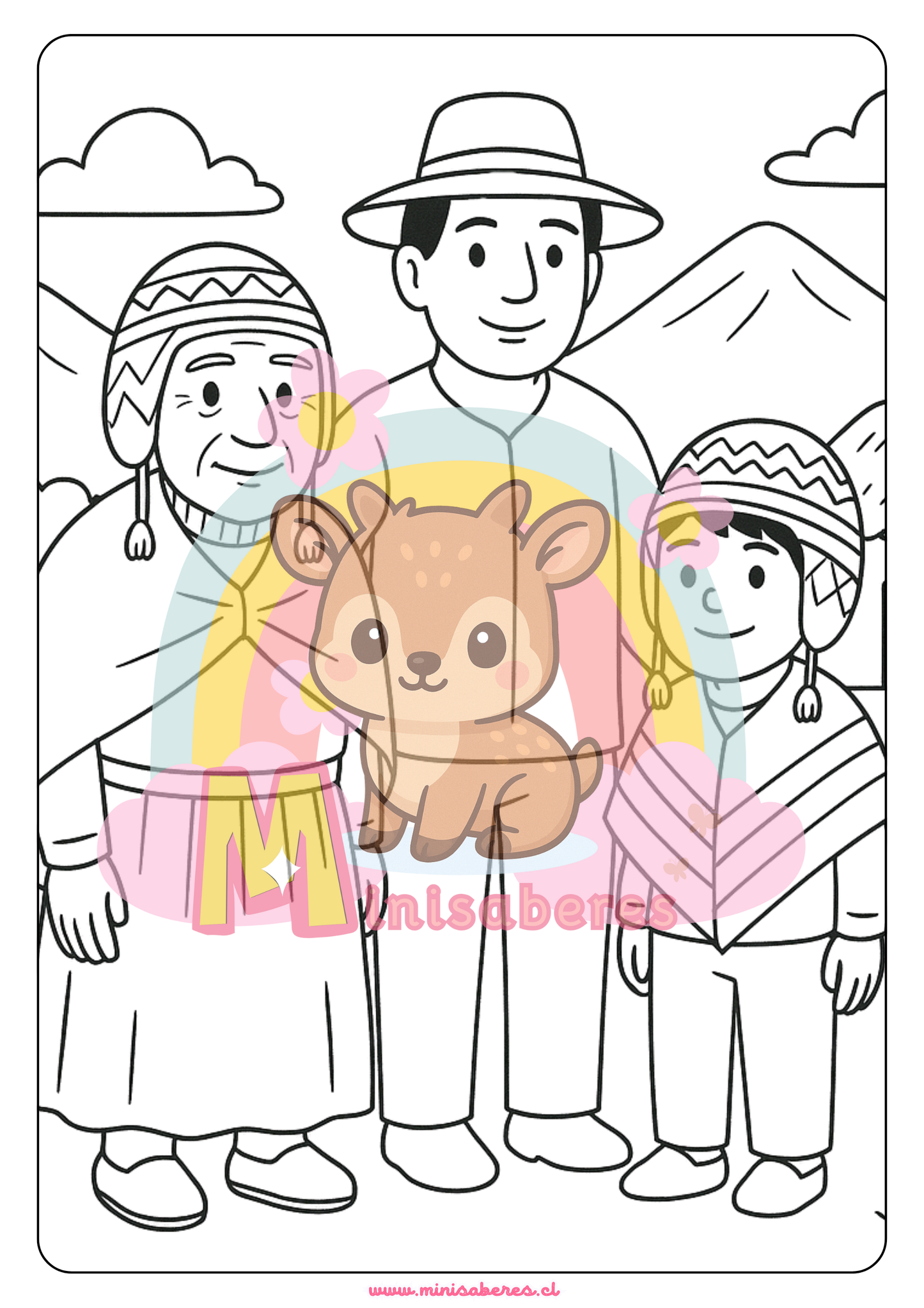 Libro para colorear - Pueblo Aymara