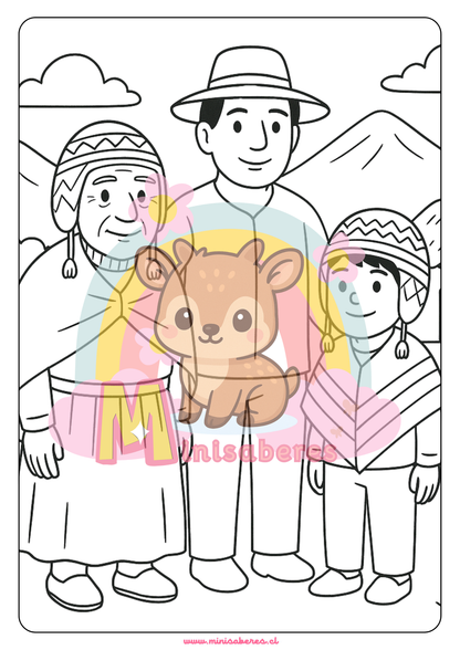Libro para colorear - Pueblo Aymara