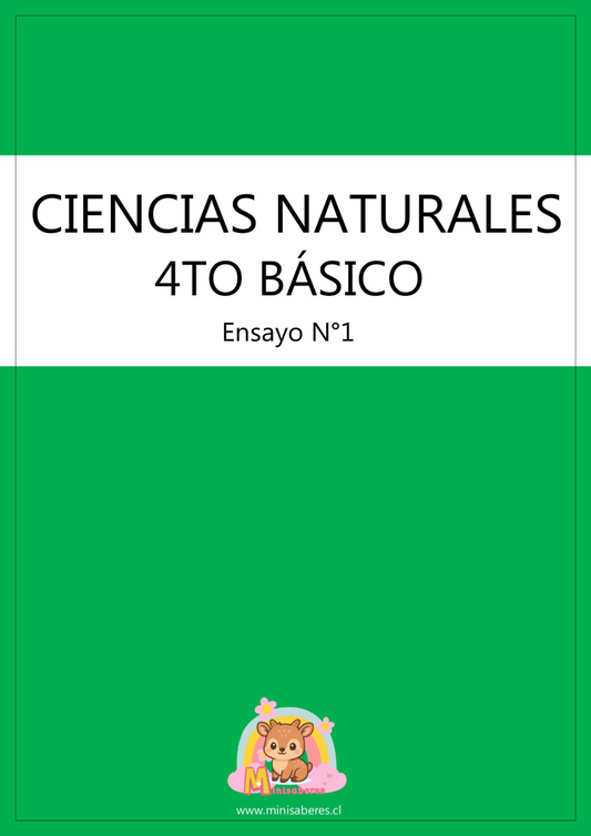 Ensayo SIMCE Ciencias 4° Básico – N°1