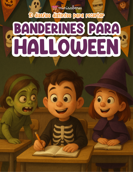 Banderines de Halloween para imprimir GRATIS – Especial Halloween Minisaberes