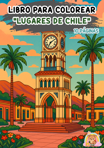 Libro para colorear - Lugares de Chile