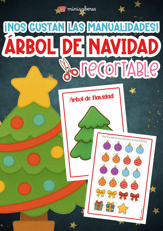 Recortable Árbol de Navidad - Manualidades | Minisaberes