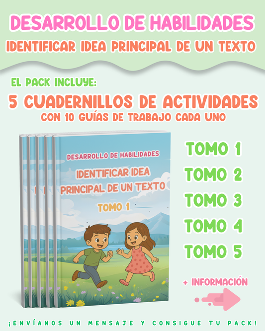 PACK Desarrollo de habilidades – Identificar la idea principal de un texto