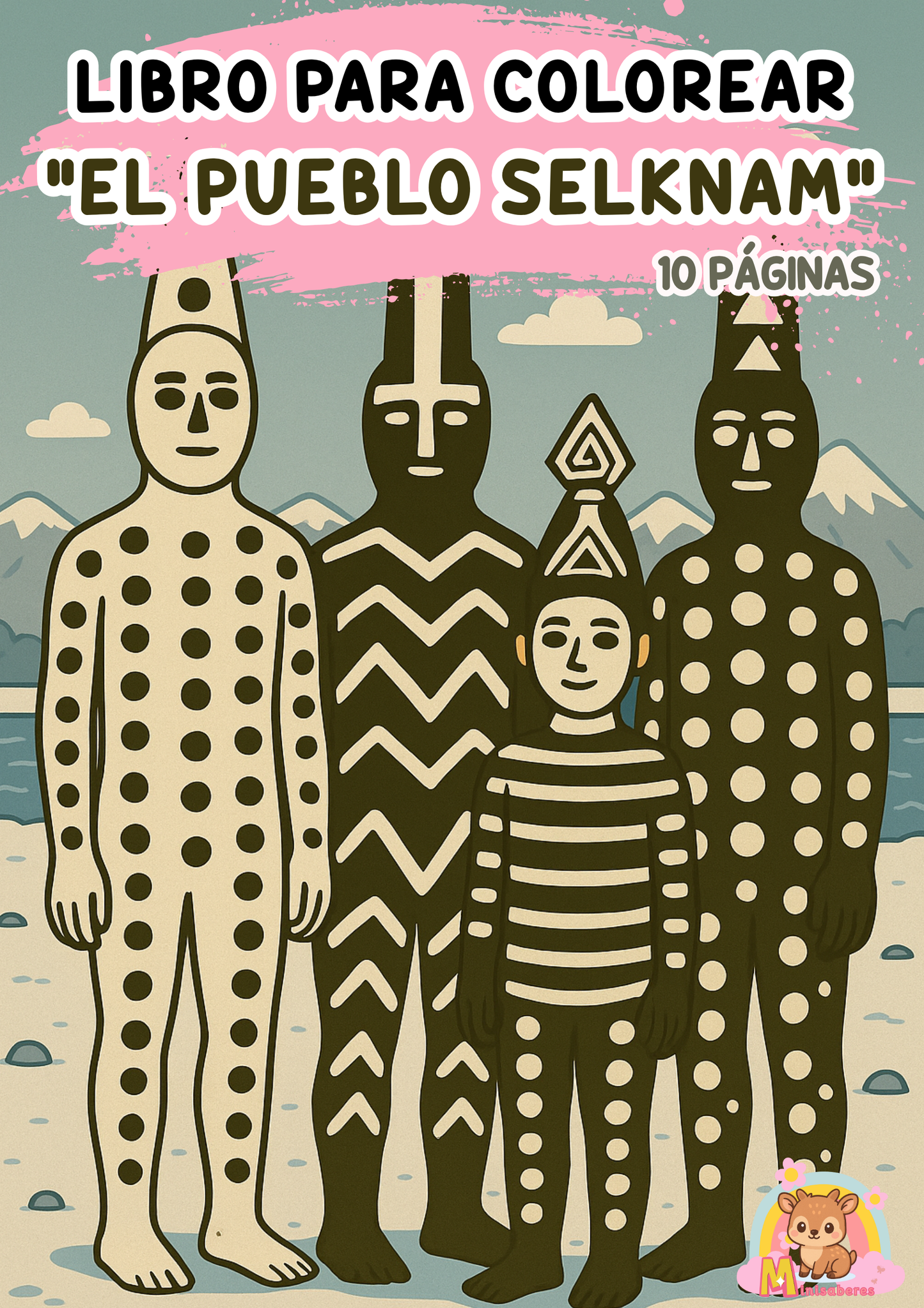 Libro para colorear - Pueblo Selk'nam