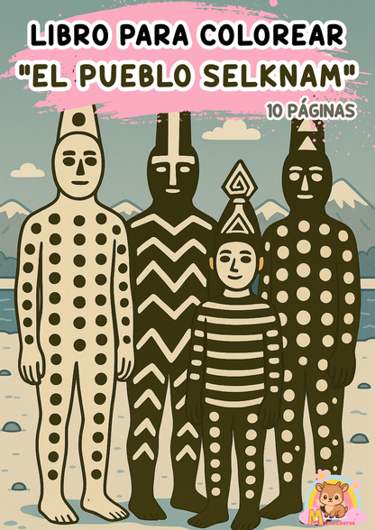 Libro para colorear - Pueblo Selk'nam