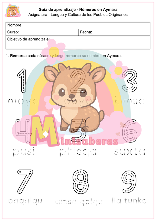 Guía "Números en Aymara" - LCPOA (Aymara)
