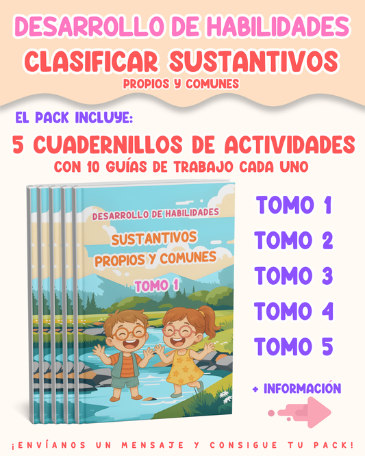 PACK Desarrollo de habilidades: Clasificar sustantivos propios y comunes